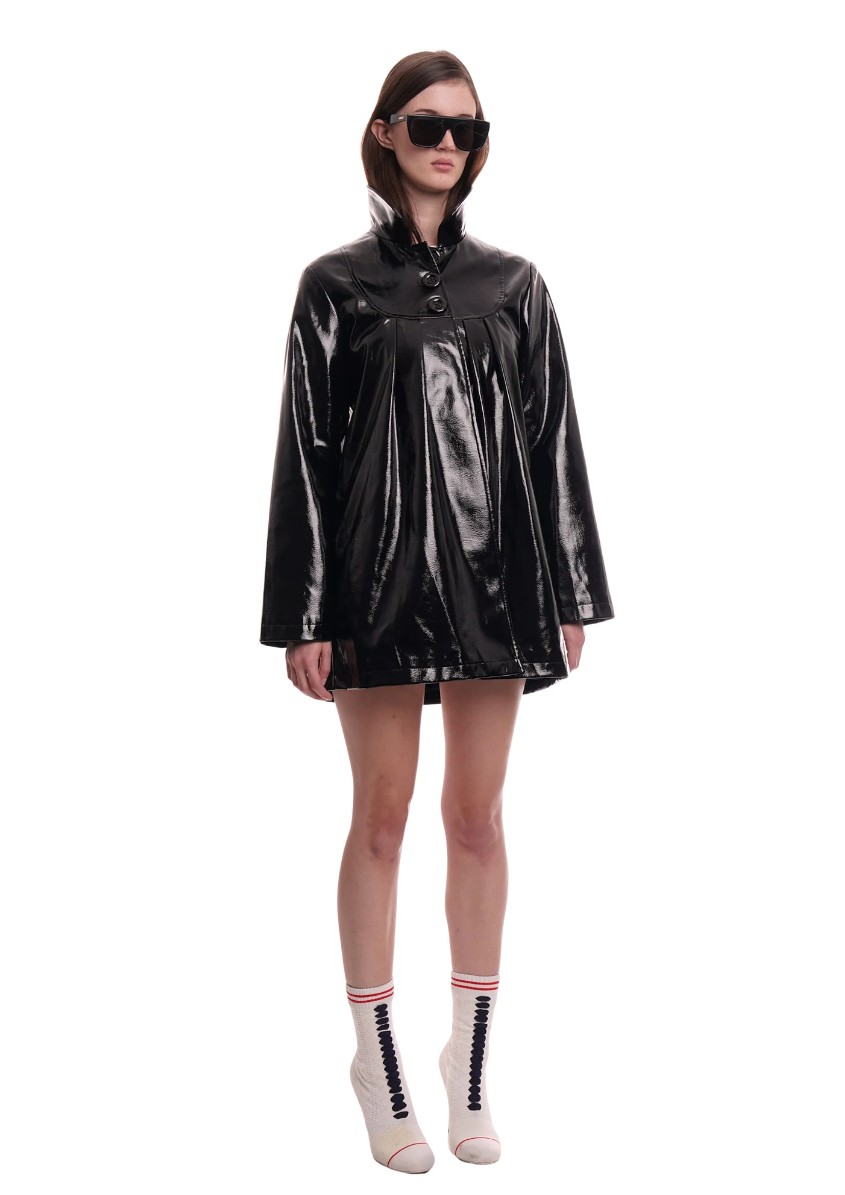 AFTER DARK COAT IN BLACK GLOSS - Image 5