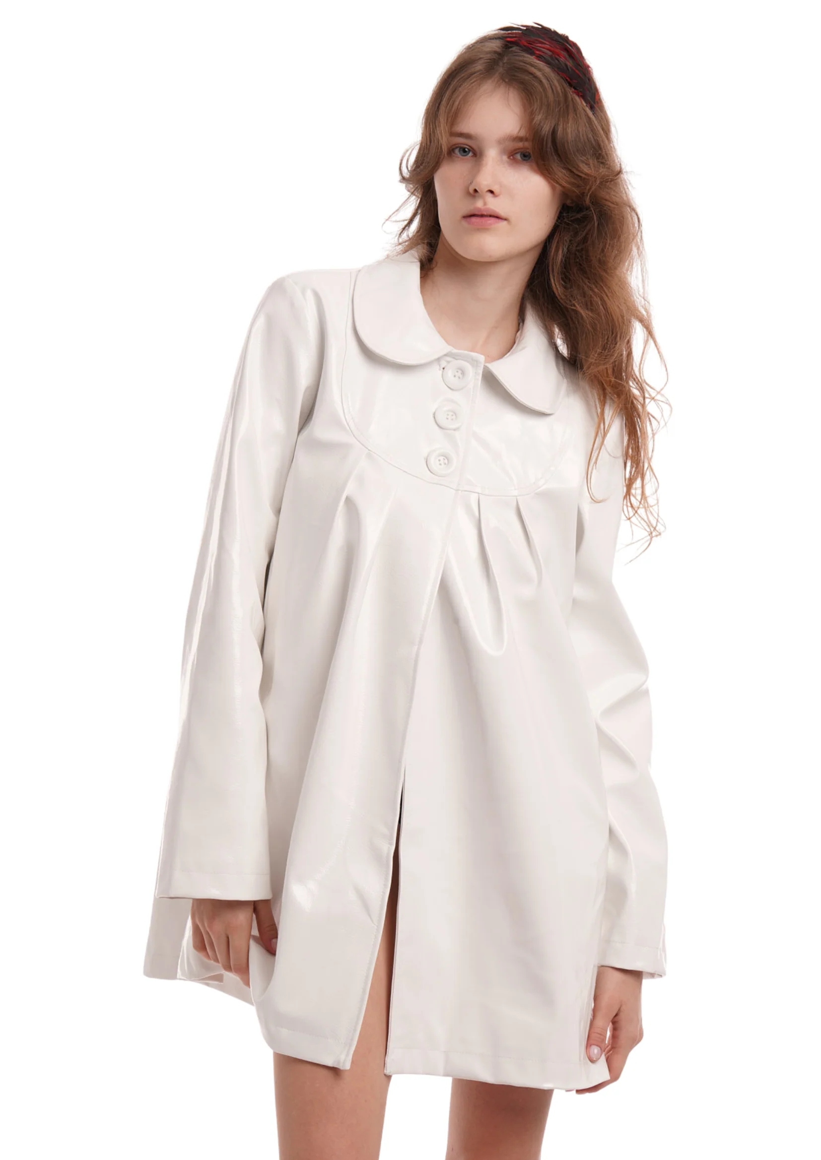 AFTER DARK COAT IN WHITE GLOSS - Image 10