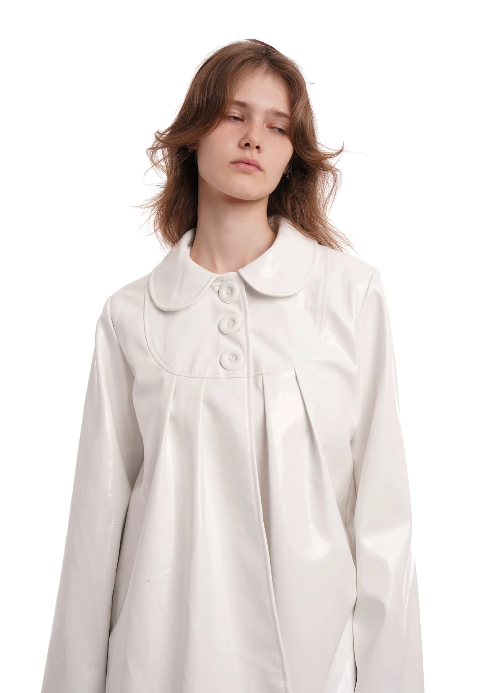AFTER DARK COAT IN WHITE GLOSS - Image 11