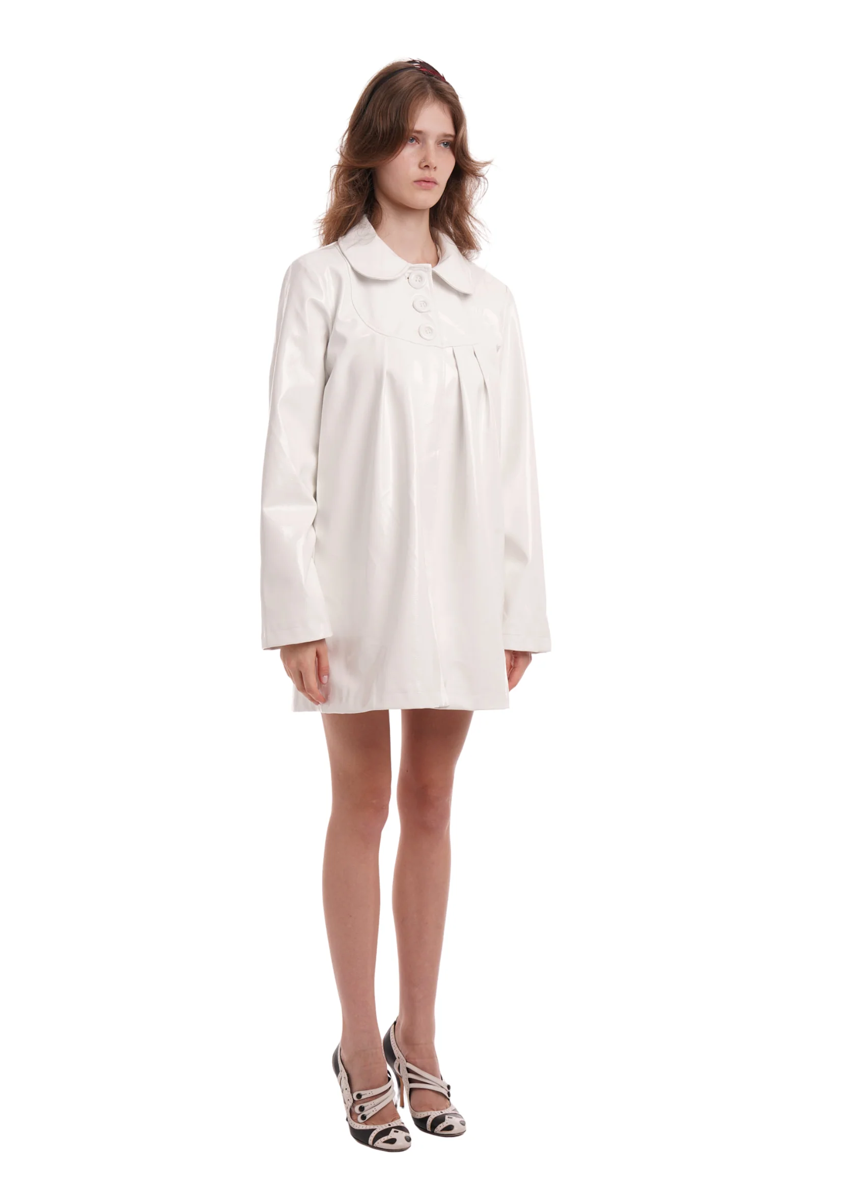 AFTER DARK COAT IN WHITE GLOSS - Image 4