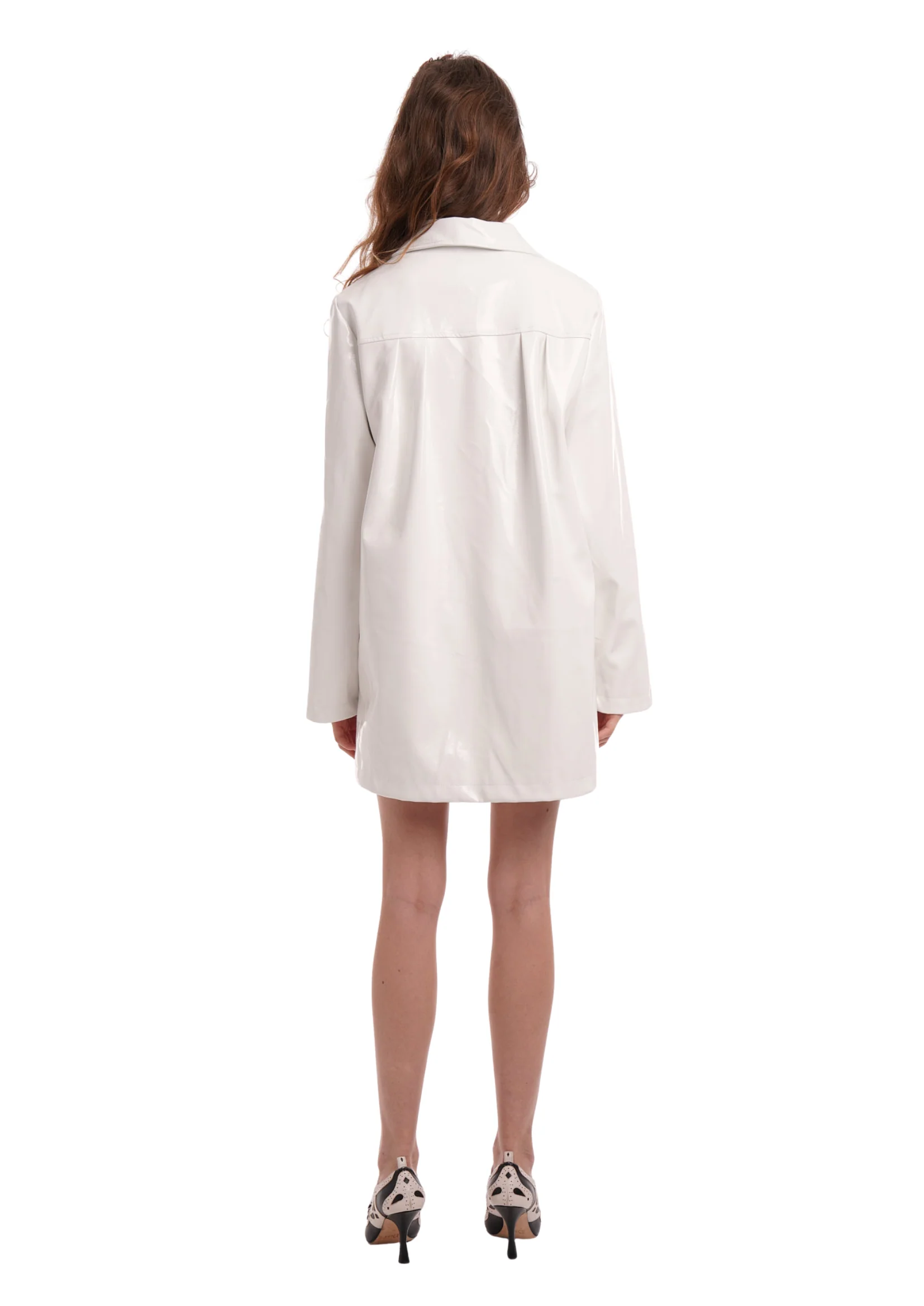 AFTER DARK COAT IN WHITE GLOSS - Image 5