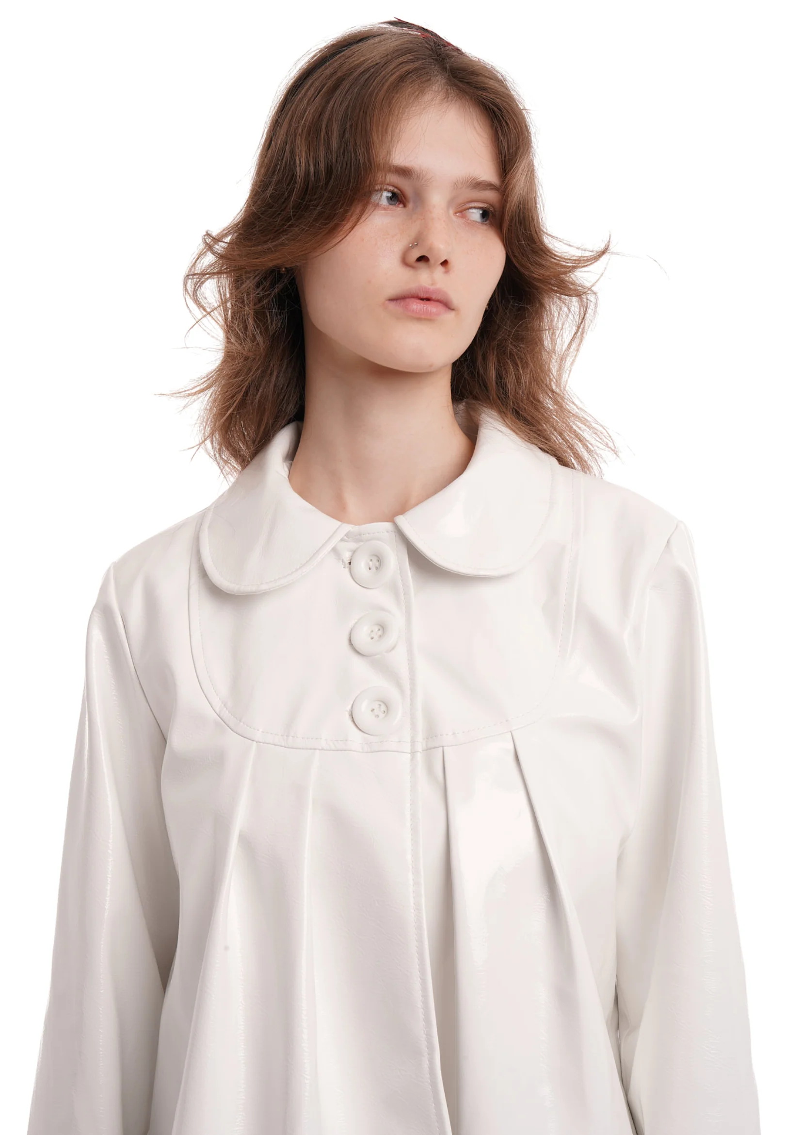 AFTER DARK COAT IN WHITE GLOSS - Image 7