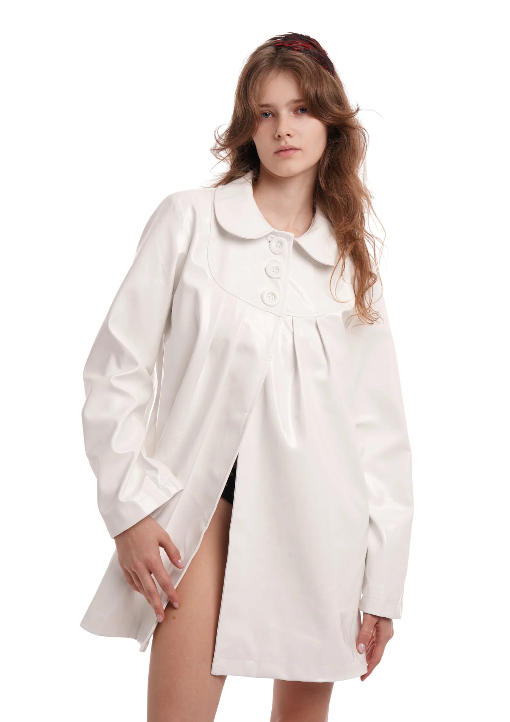 AFTER DARK COAT IN WHITE GLOSS - Image 9