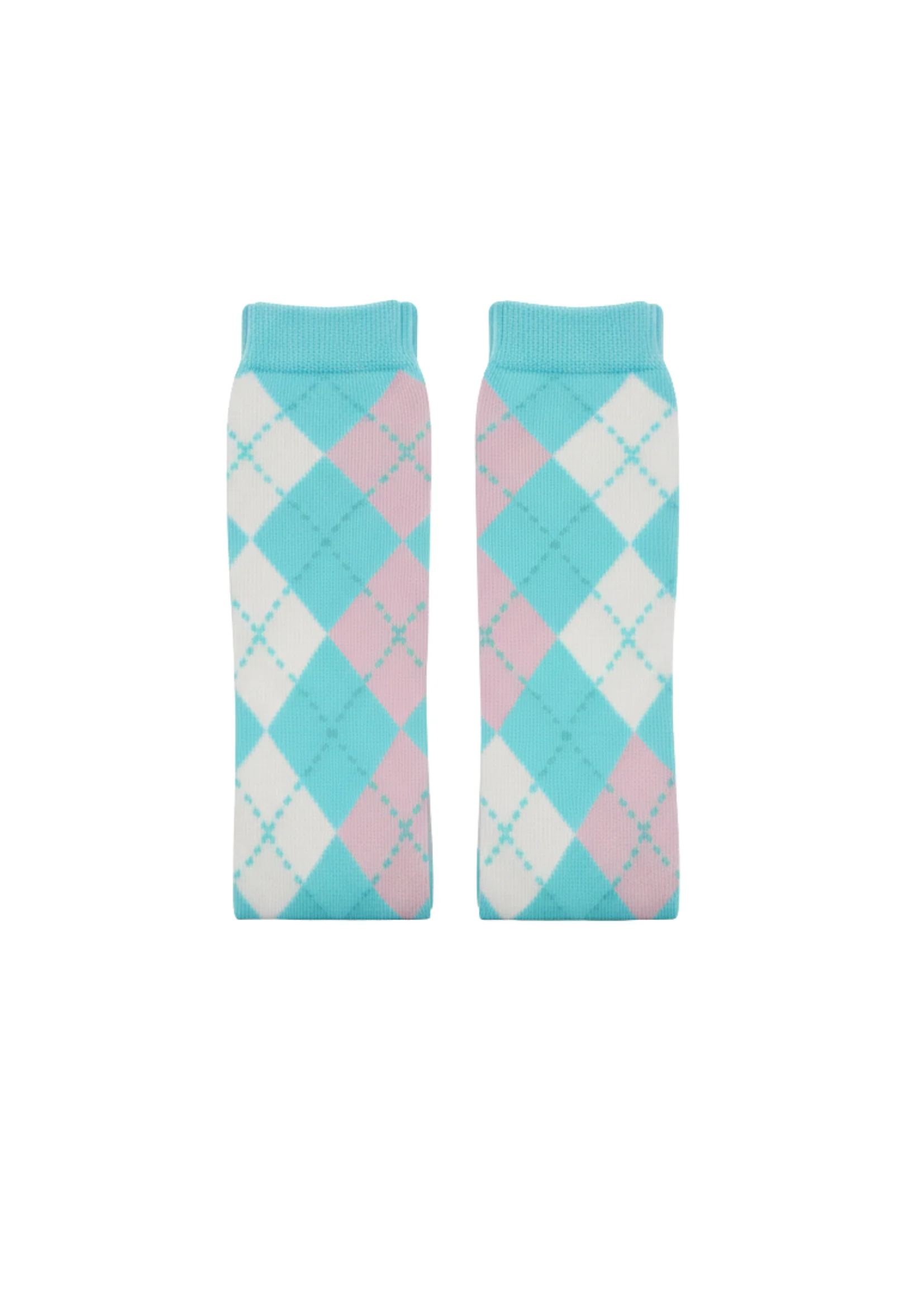 ARGYLE SOCKS IN BLUE & PINK - Image 4