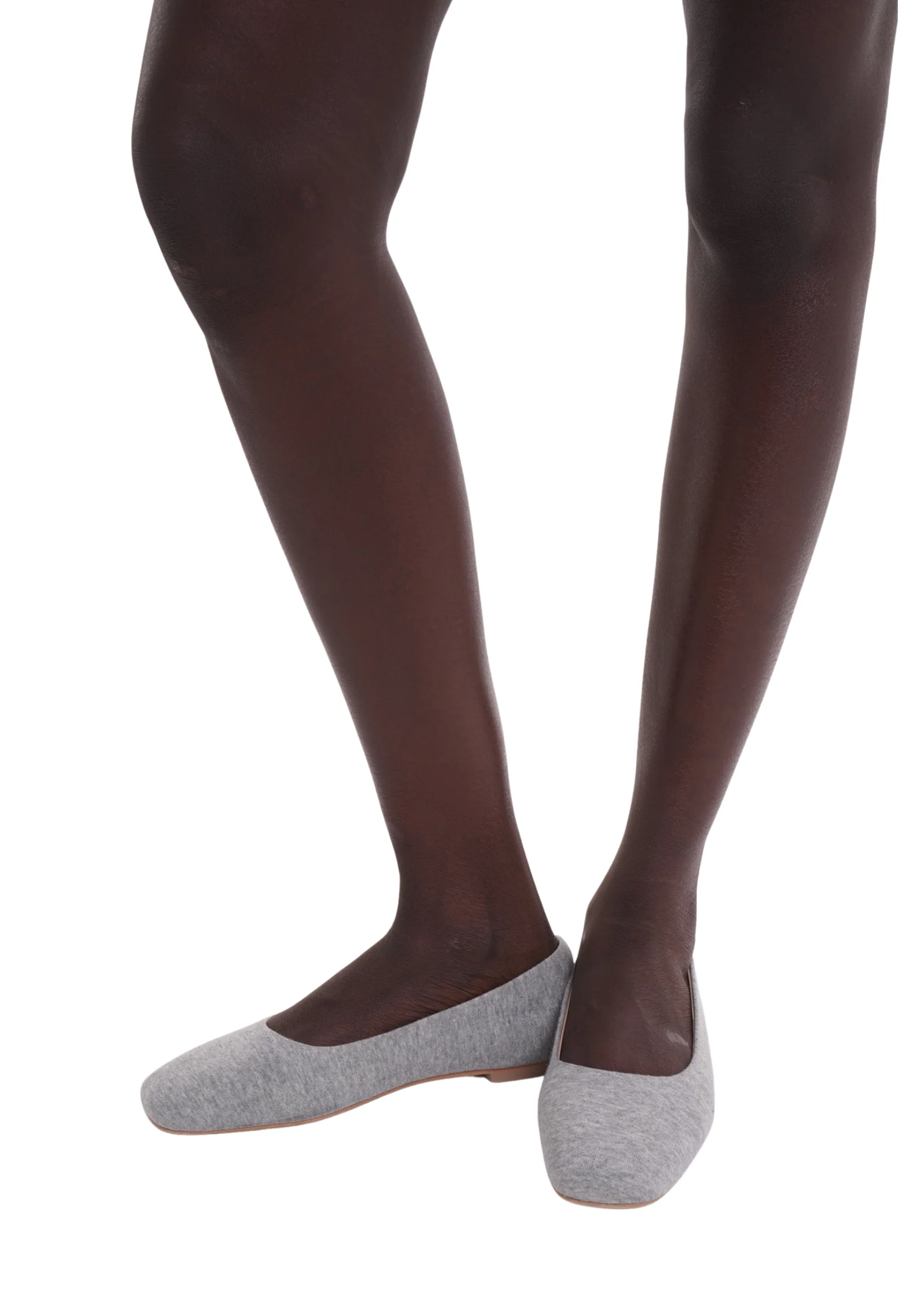 BALLET FLATS IN GREY MARL - Image 4