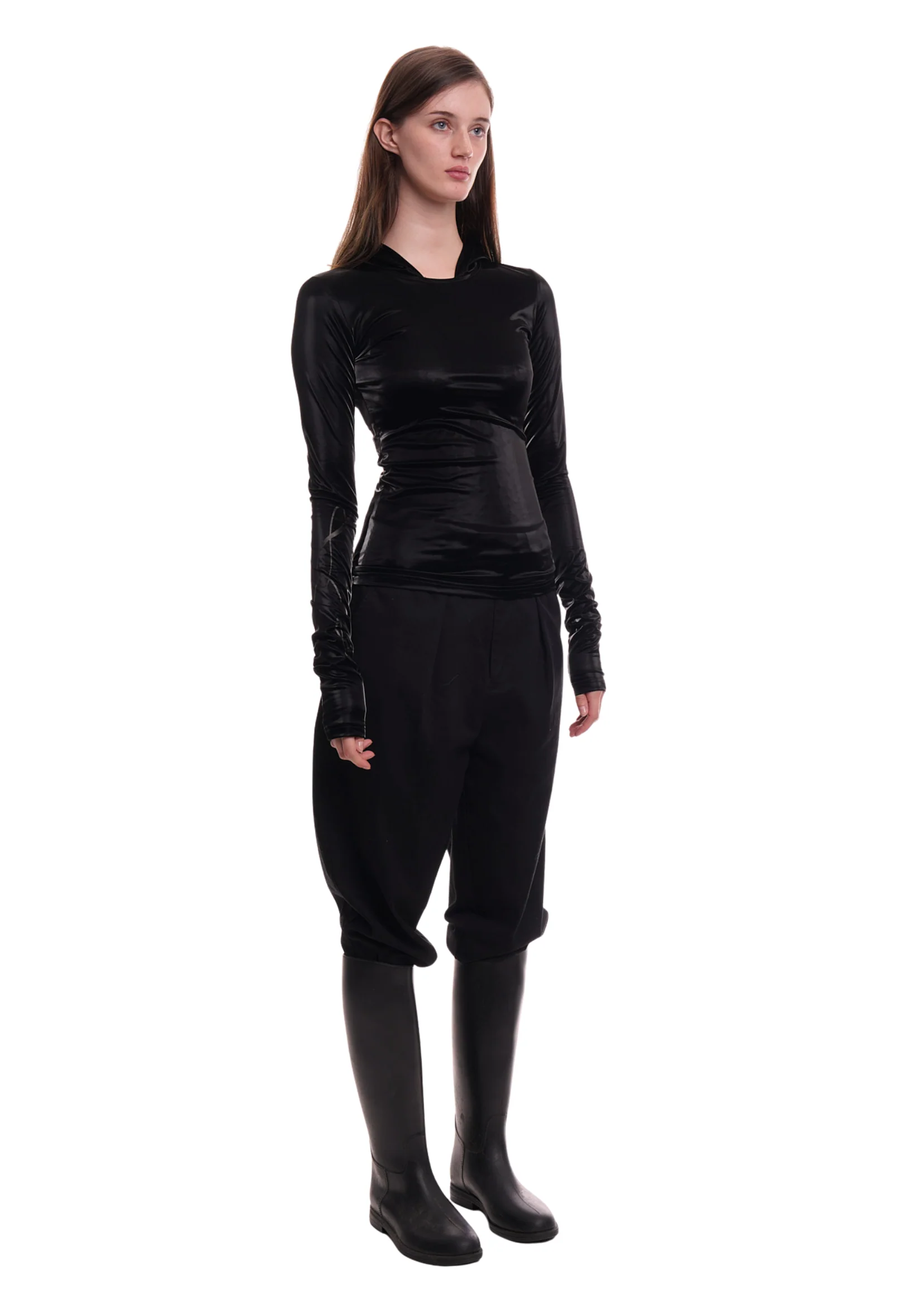 THE BELLA TOP IN BLACK GLOSS - Image 5