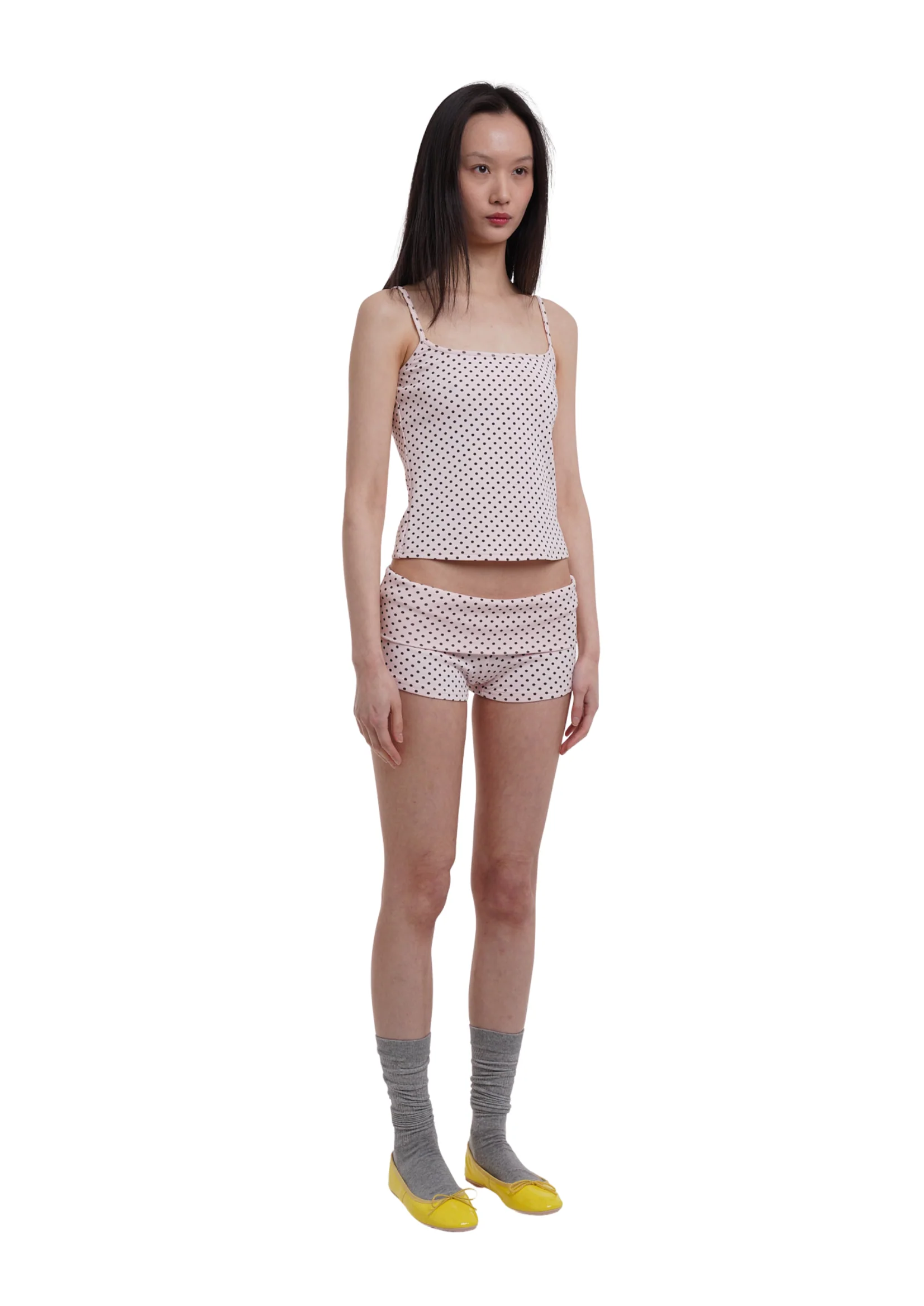 BOOTY SHORTS IN PINK POLKA - Image 4