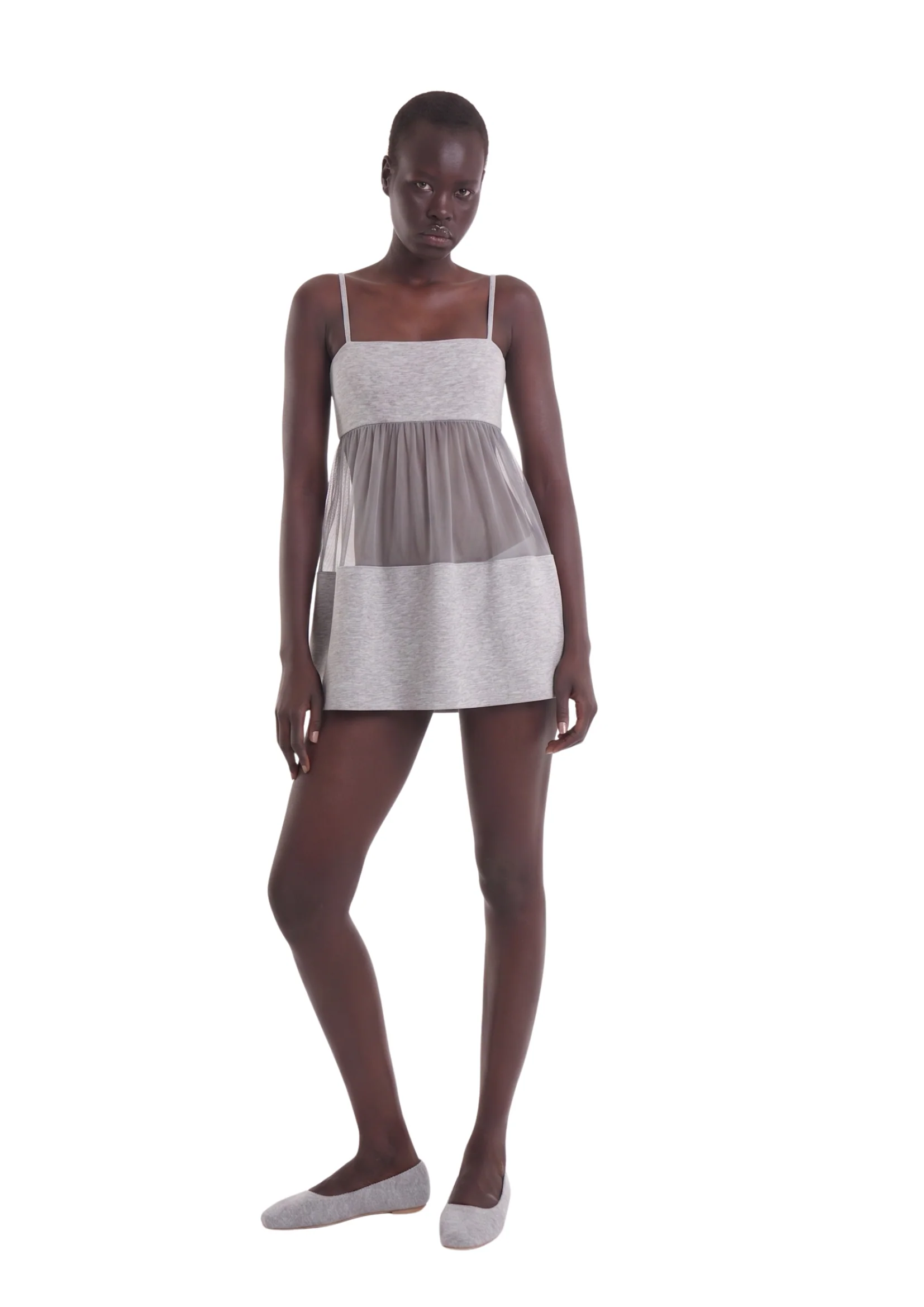BOP DRESS IN GREY MARL - Image 3