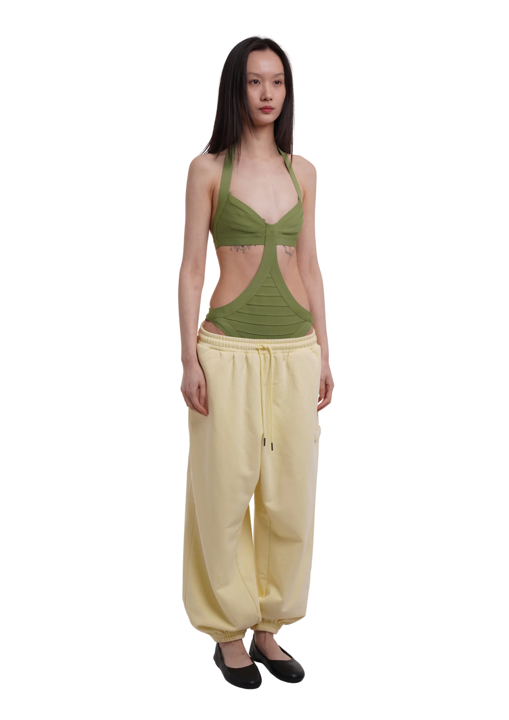 BOUND SWIMSUIT IN KHAKI - Image 3