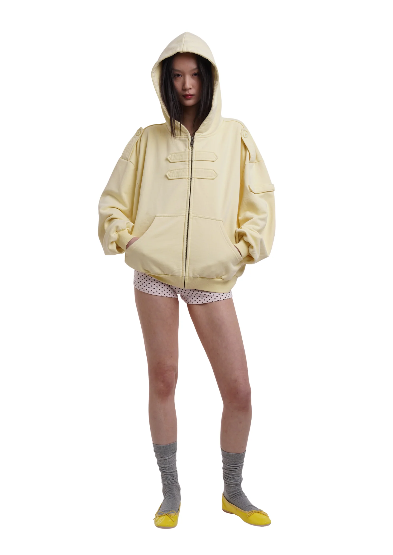 COVER HOODIE IN LEMON - Image 5