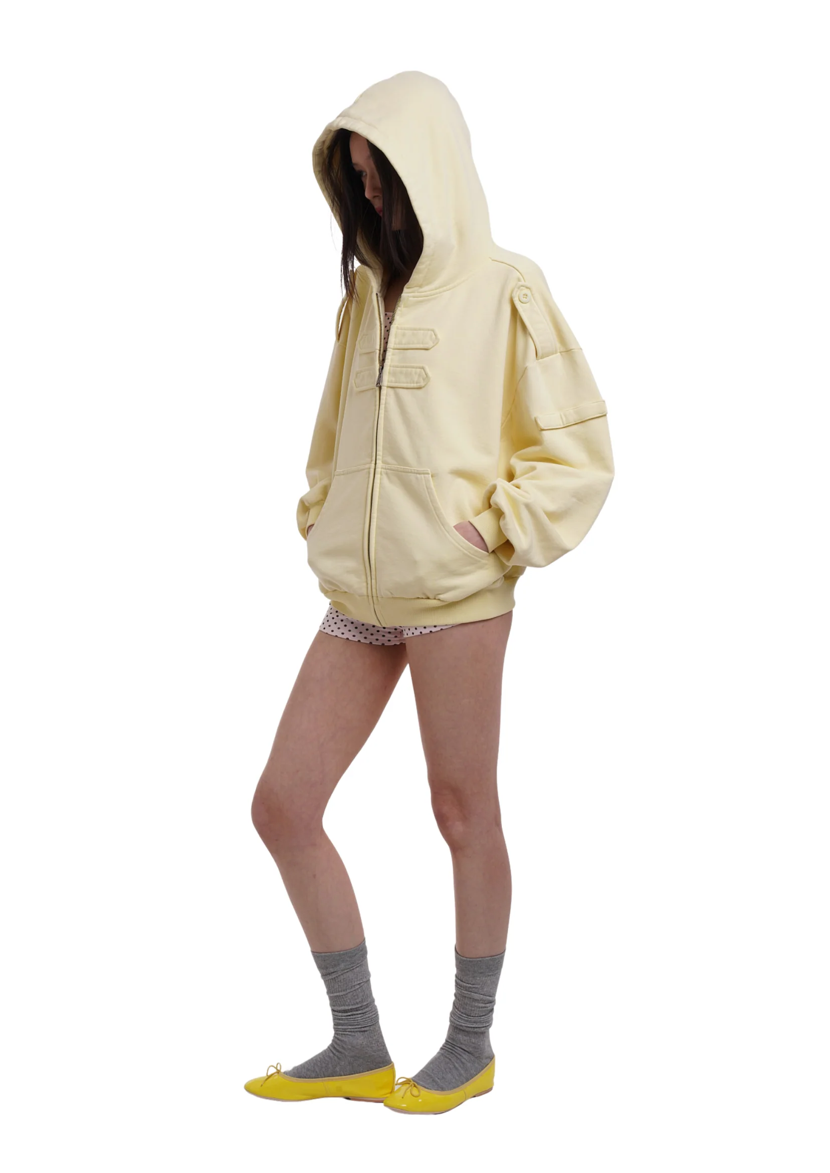 COVER HOODIE IN LEMON - Image 6