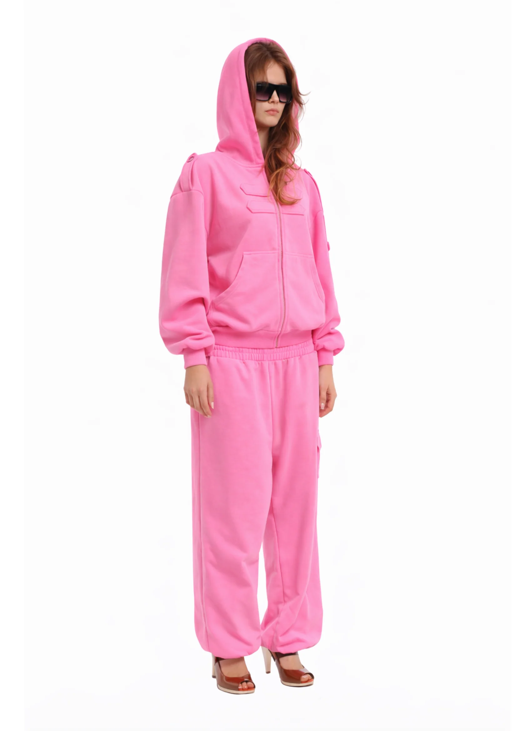 COVER HOODIE IN WORN ROSIE PINK - Image 4
