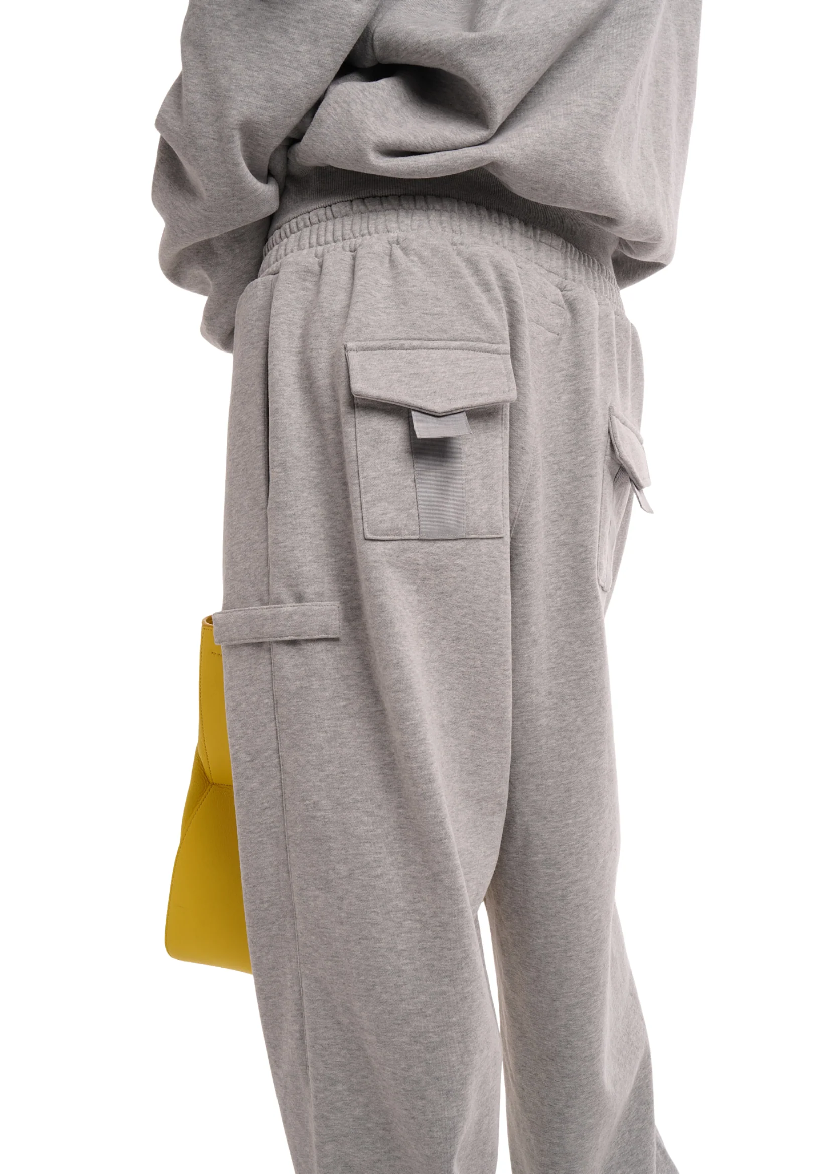 COVER TRACK PANTS IN GREY MARL - Image 5