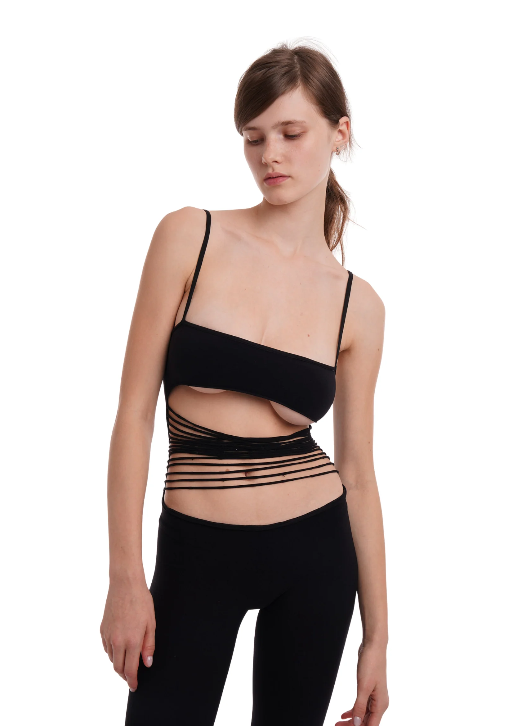 CUT JUMPSUIT IN BLACK - Image 3
