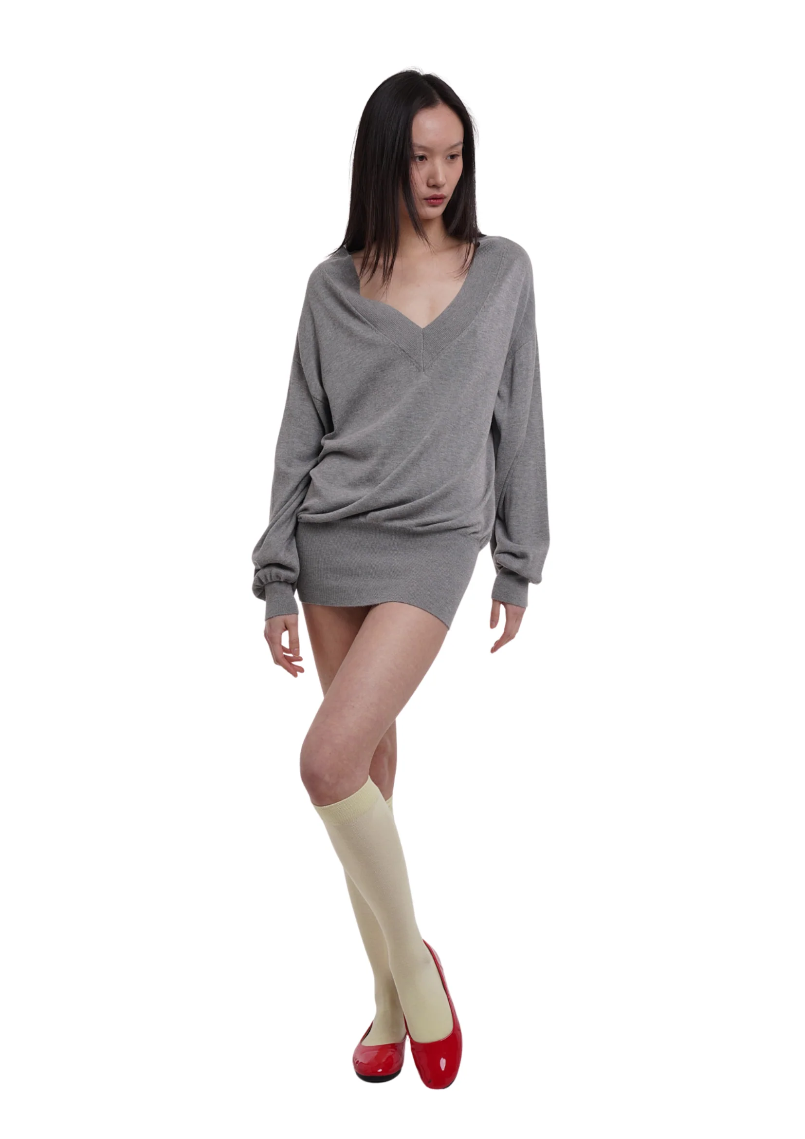 DEEP JUMPER IN GREY MARL - Image 5