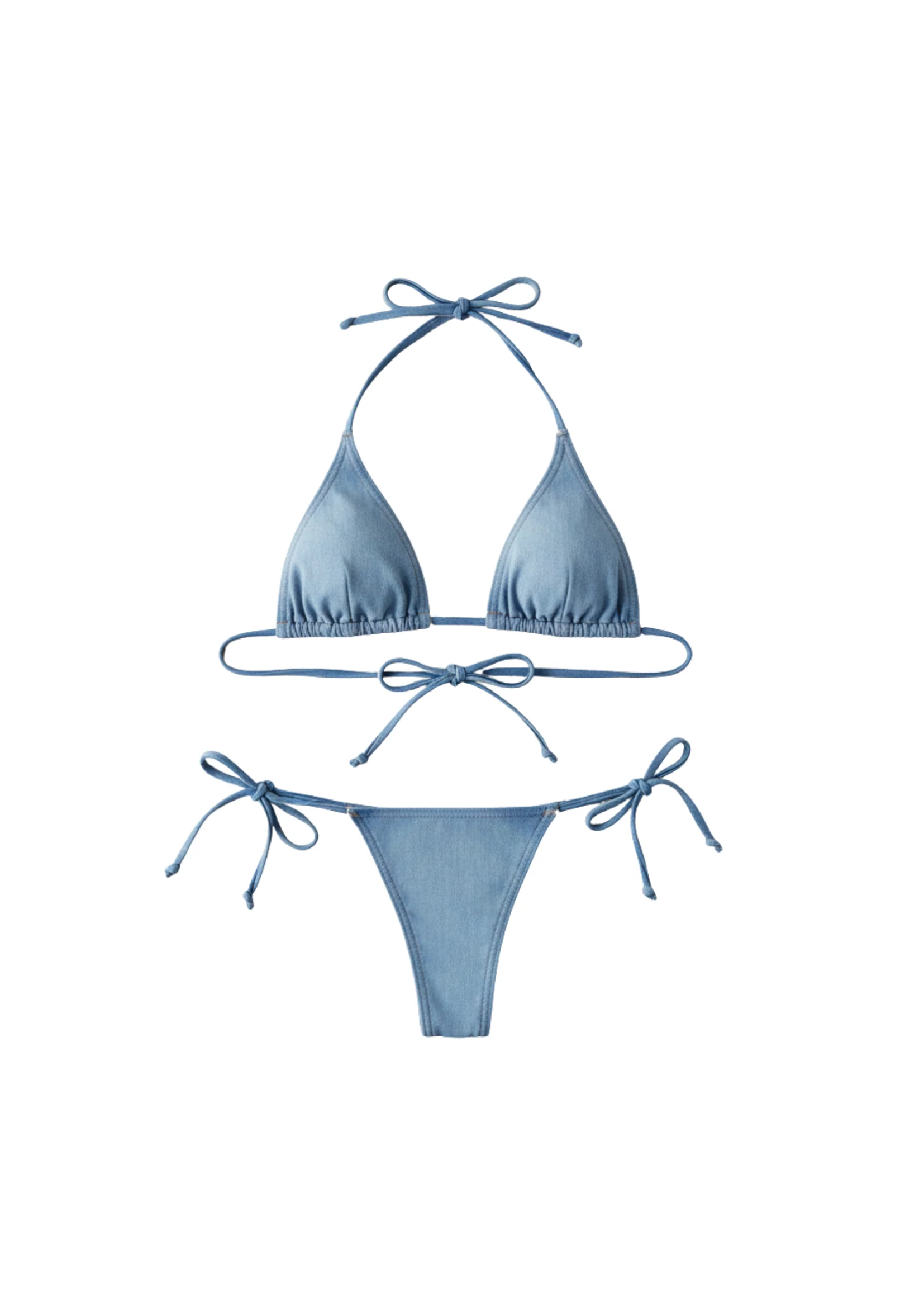 DENIM BIKINI IN BLUE - Image 3
