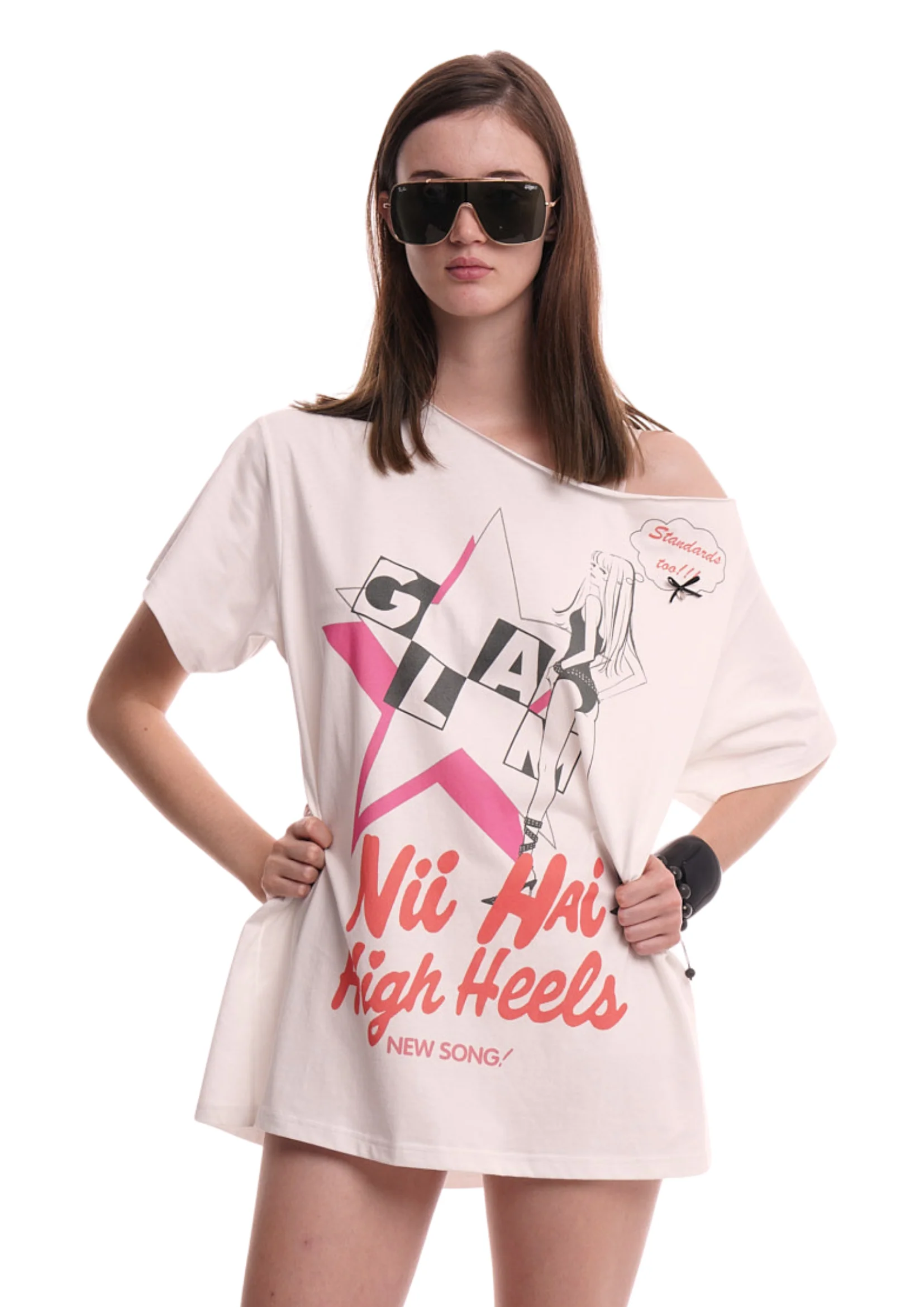 DUBS TEE IN WHITE & PINK - Image 4