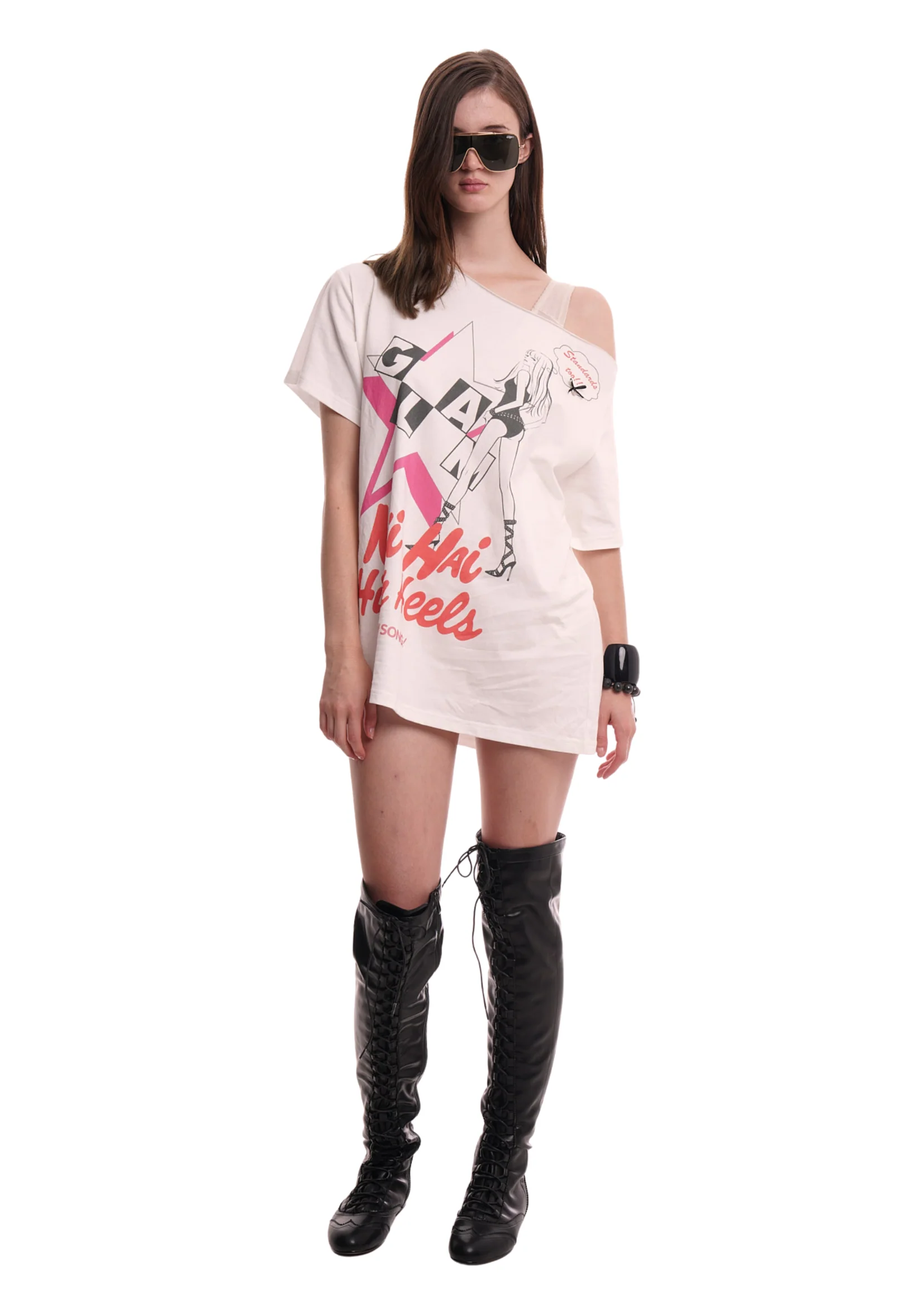 DUBS TEE IN WHITE & PINK - Image 6