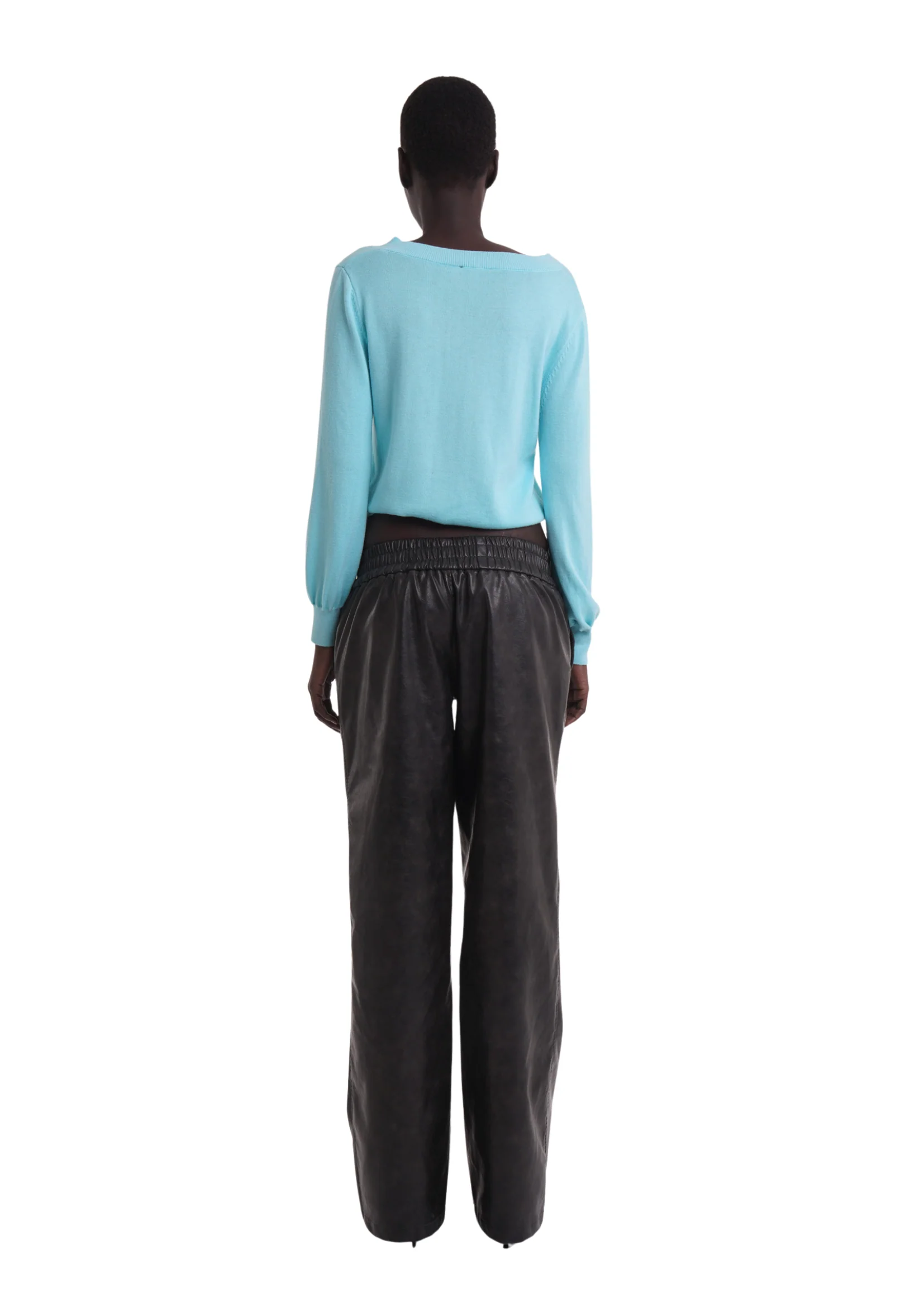 ELASTIC FAUX LEATHER TROUSERS - Image 5