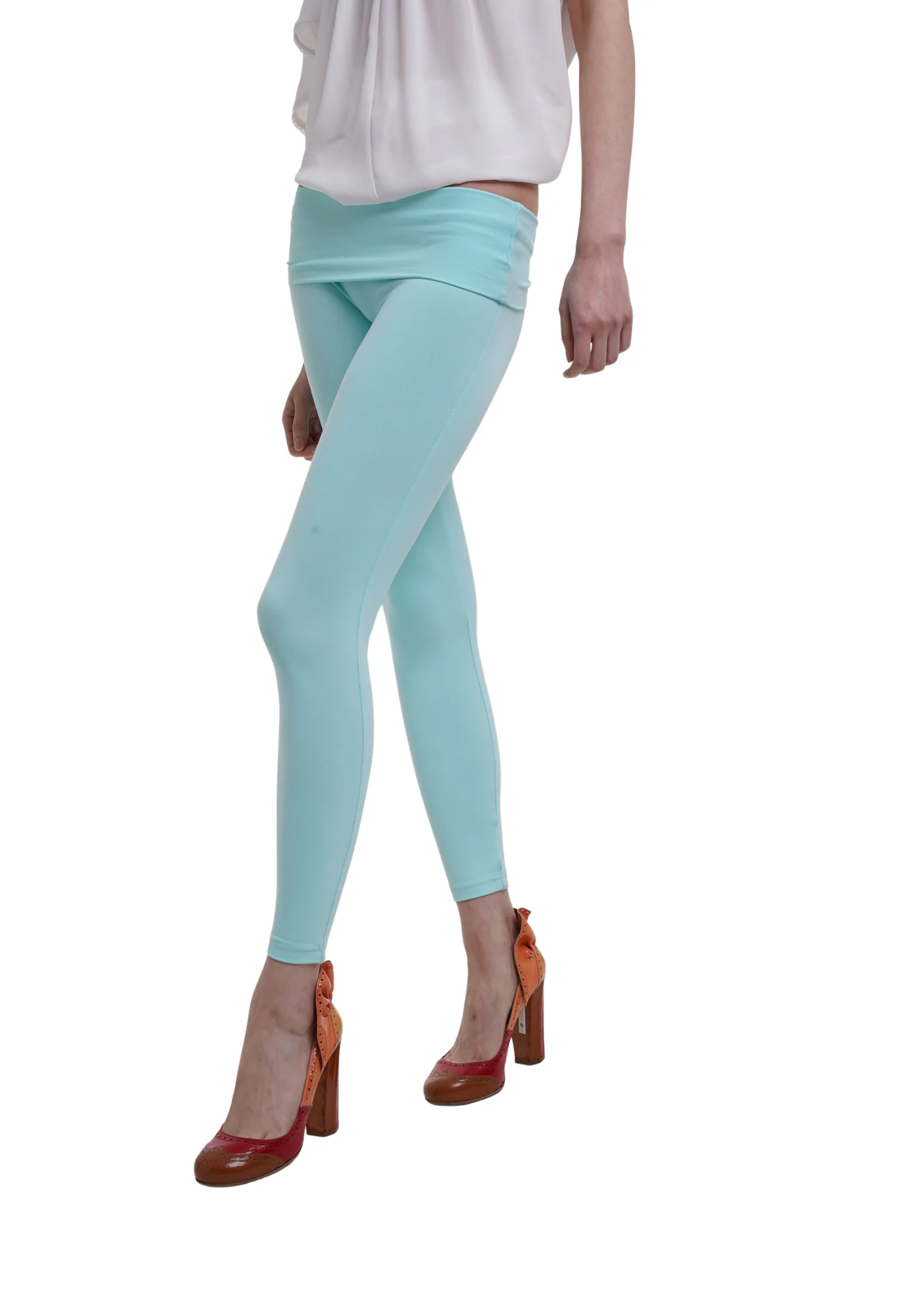 FOLD OVER LEGGINGS IN ICE - Image 3