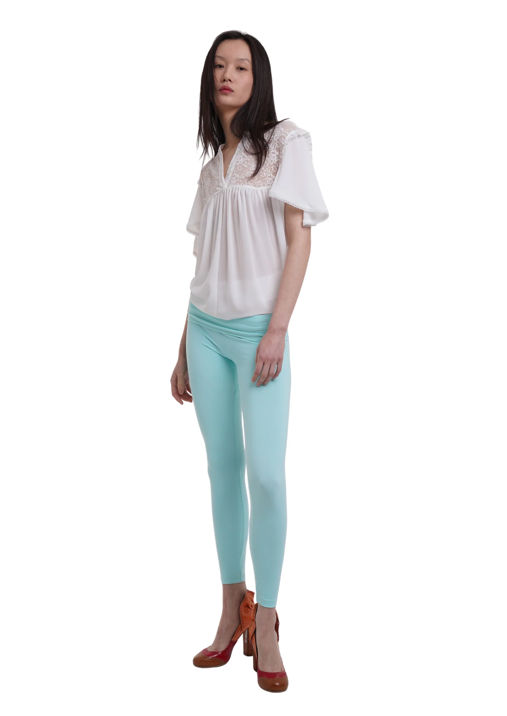 FOLD OVER LEGGINGS IN ICE - Image 5