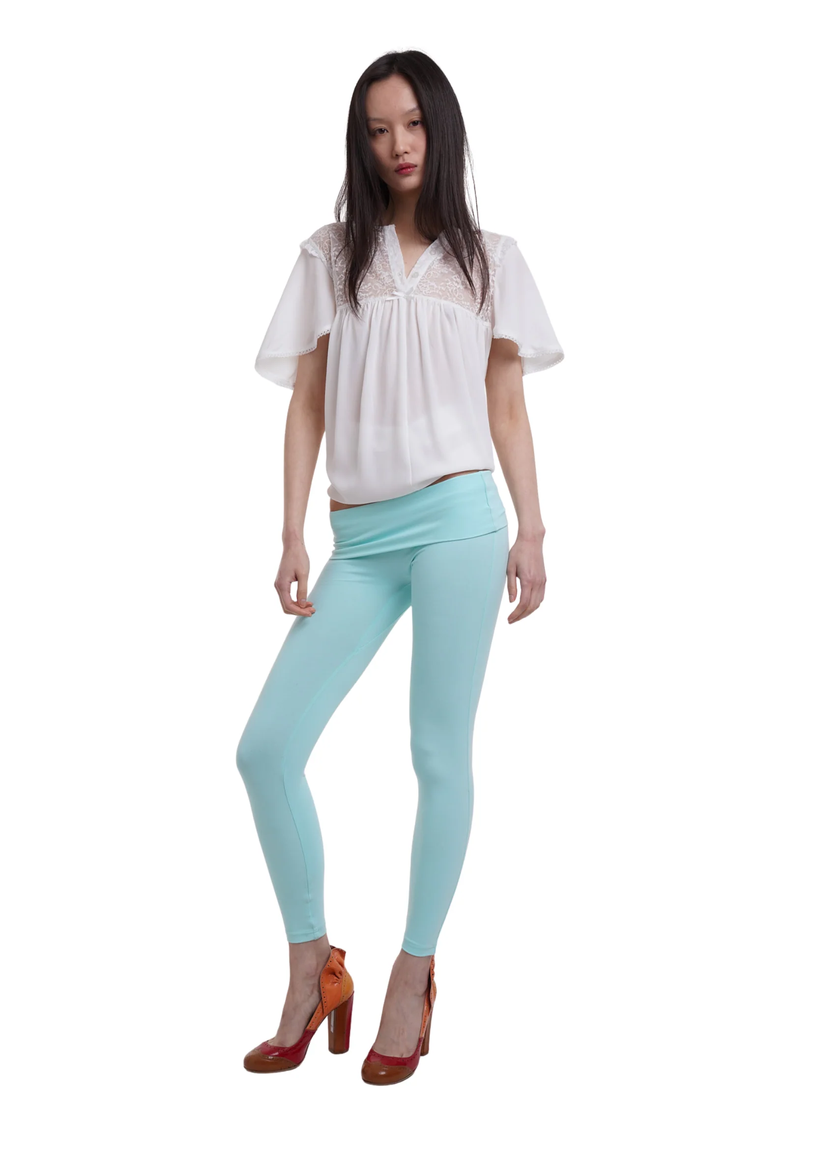 FOLD OVER LEGGINGS IN ICE - Image 6