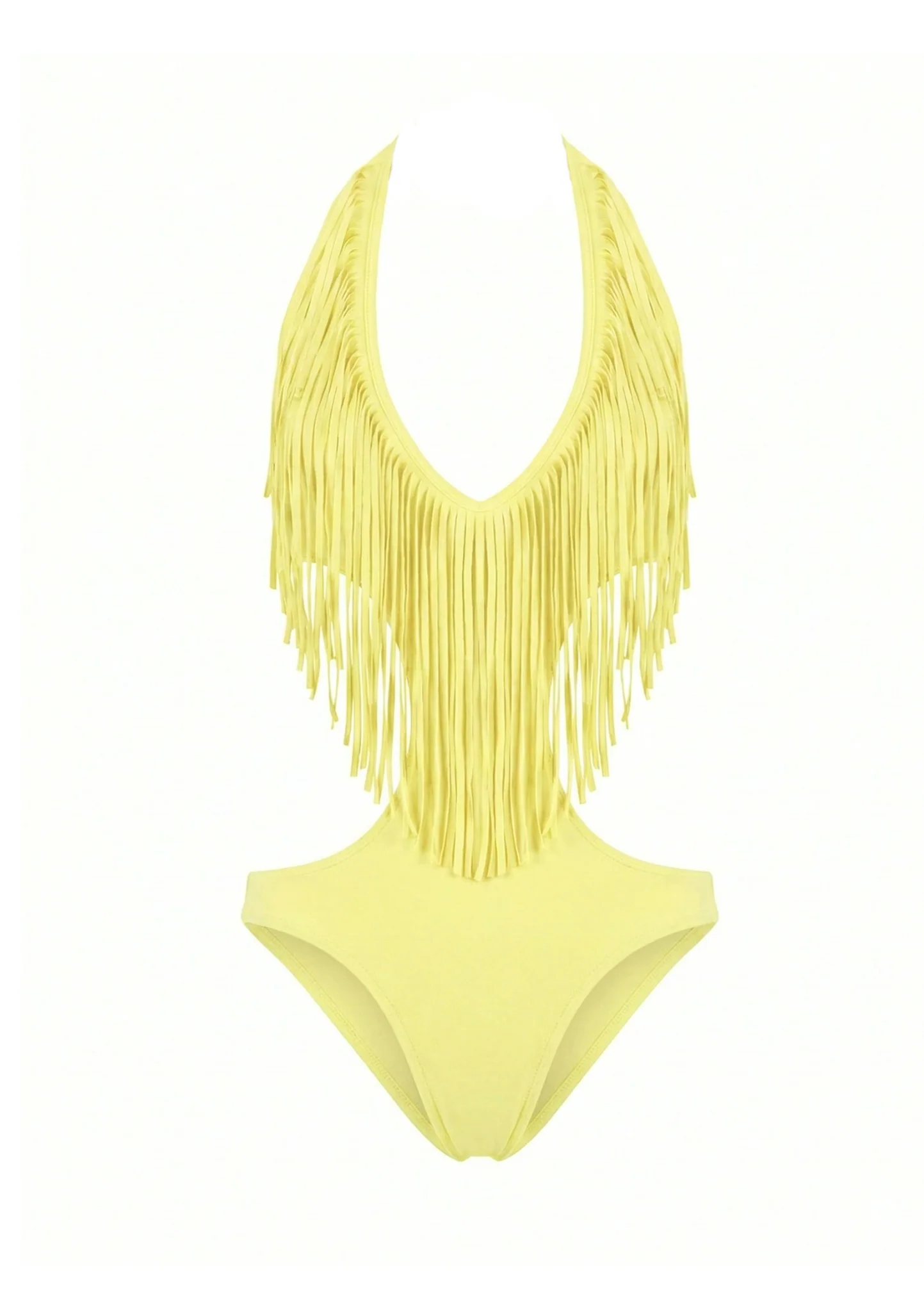 FRINGE BODYSUIT IN LEMON - Image 8