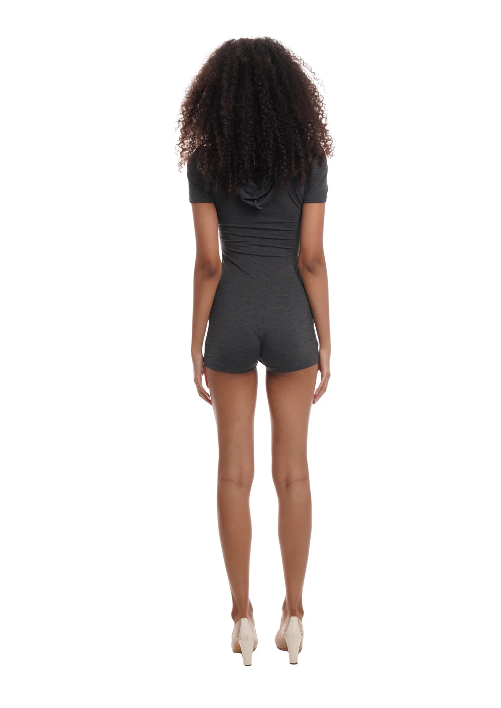 KNEE HIGH PLAYSUIT IN DARK GREY - Image 4