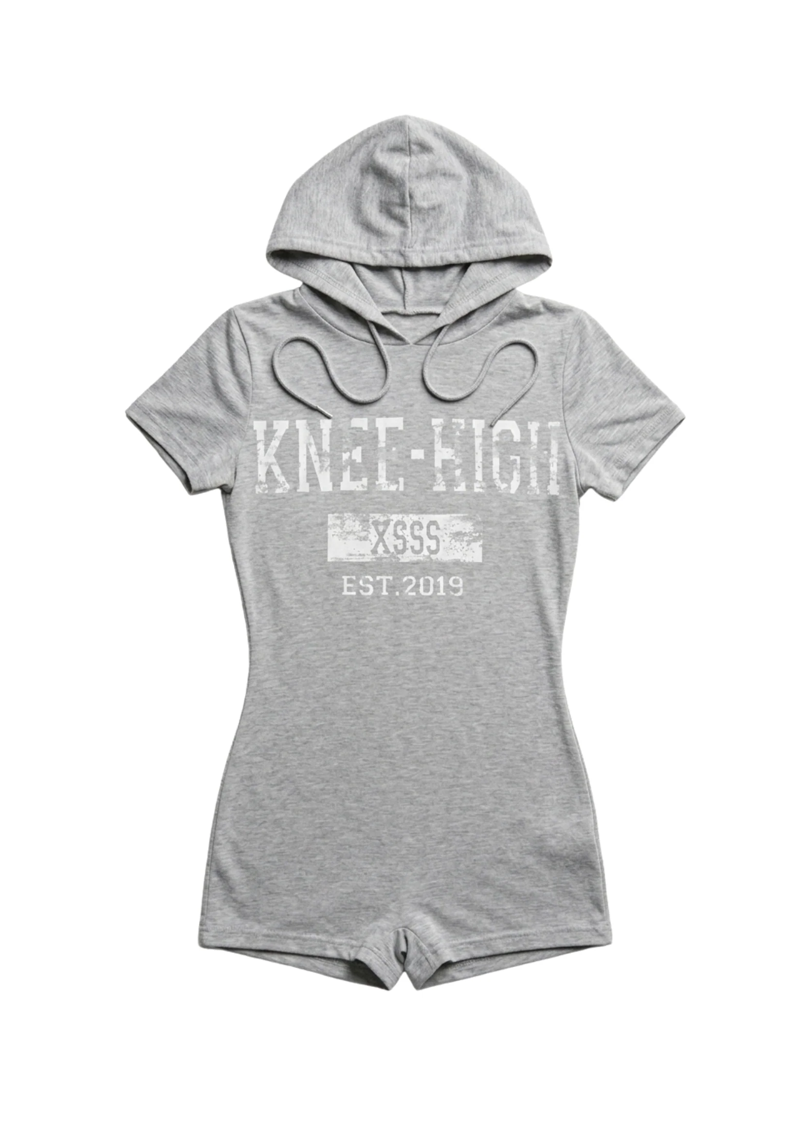 KNEE HIGH PLAYSUIT IN GREY MARL - Image 6