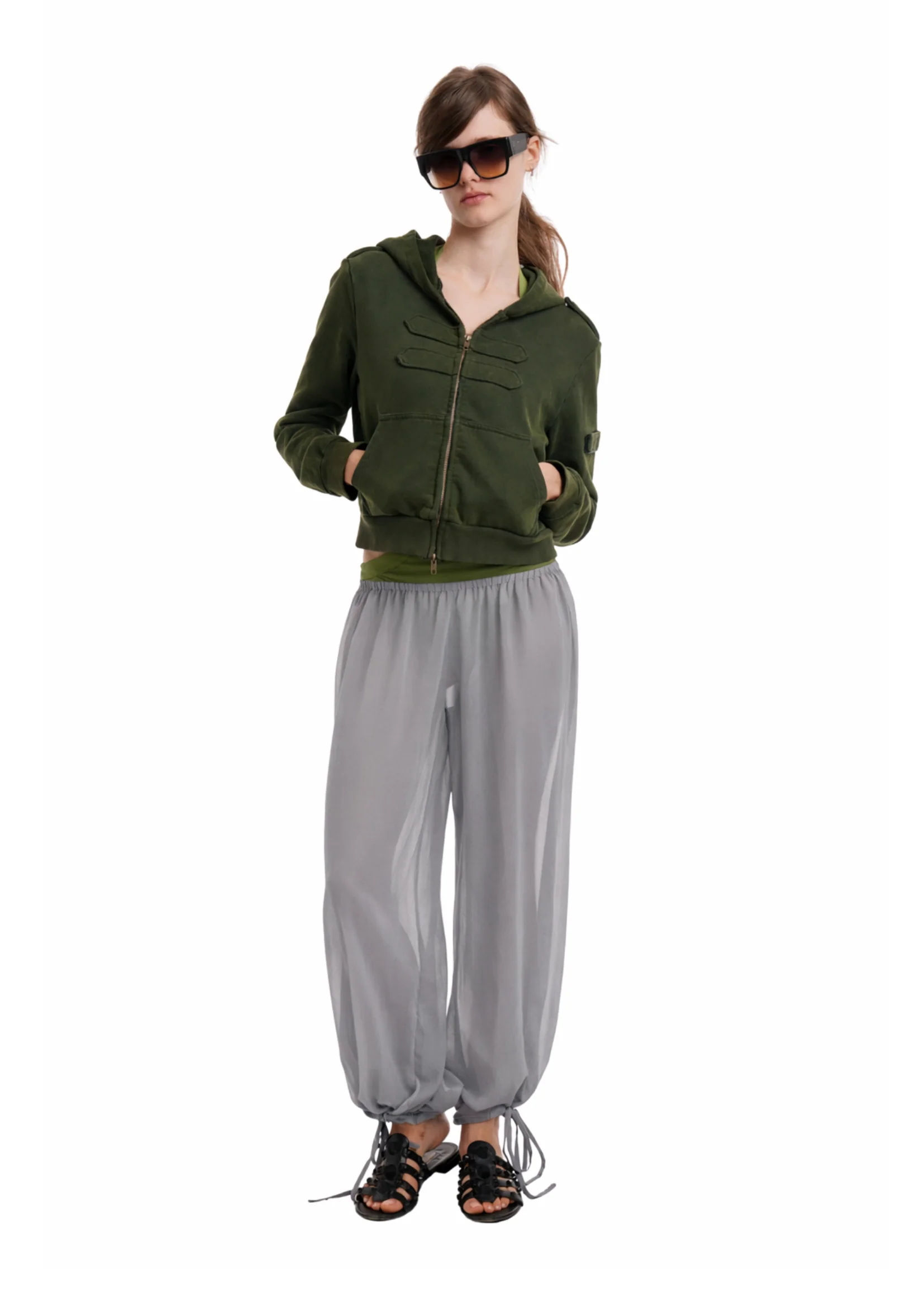 LENA TROUSERS IN DARK GREY - Image 4