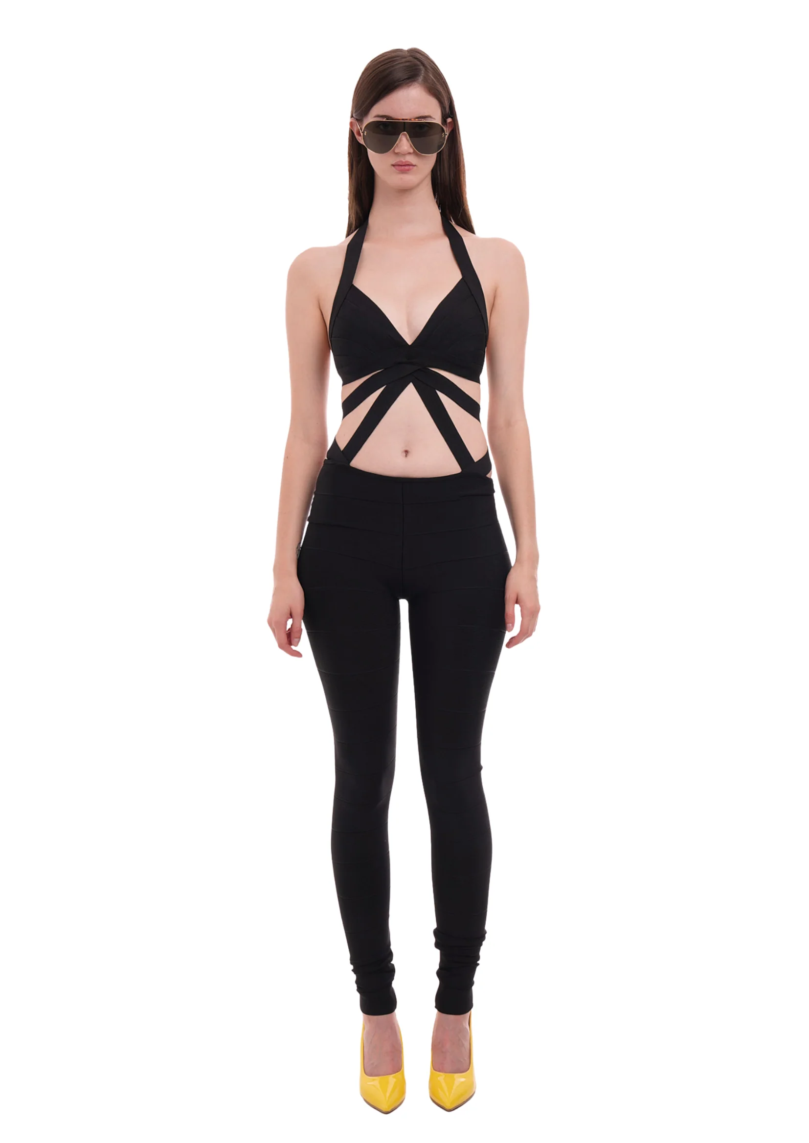 MUSE BANDAGE JUMPSUIT IN BLACK