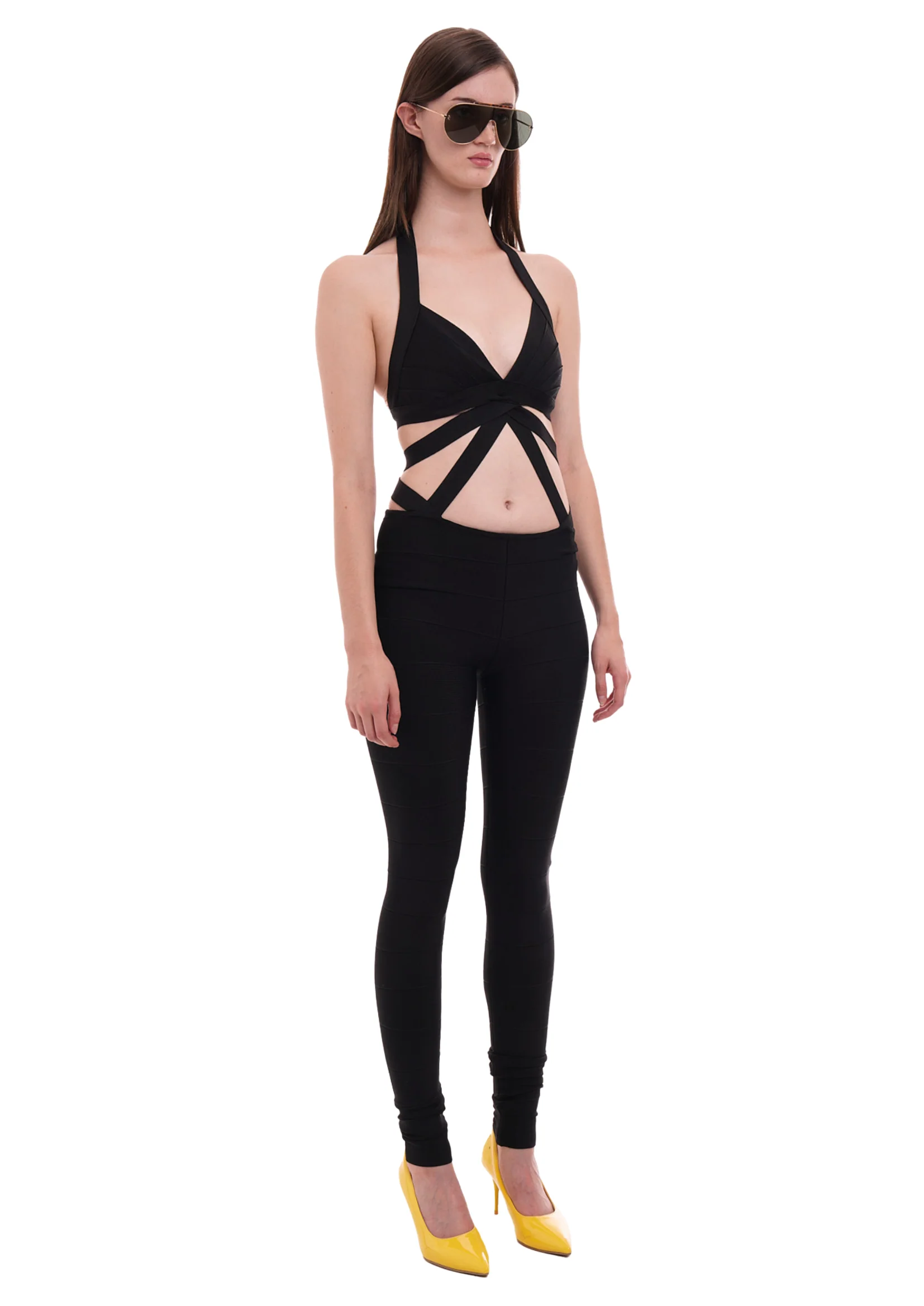 MUSE BANDAGE JUMPSUIT IN BLACK - Image 2