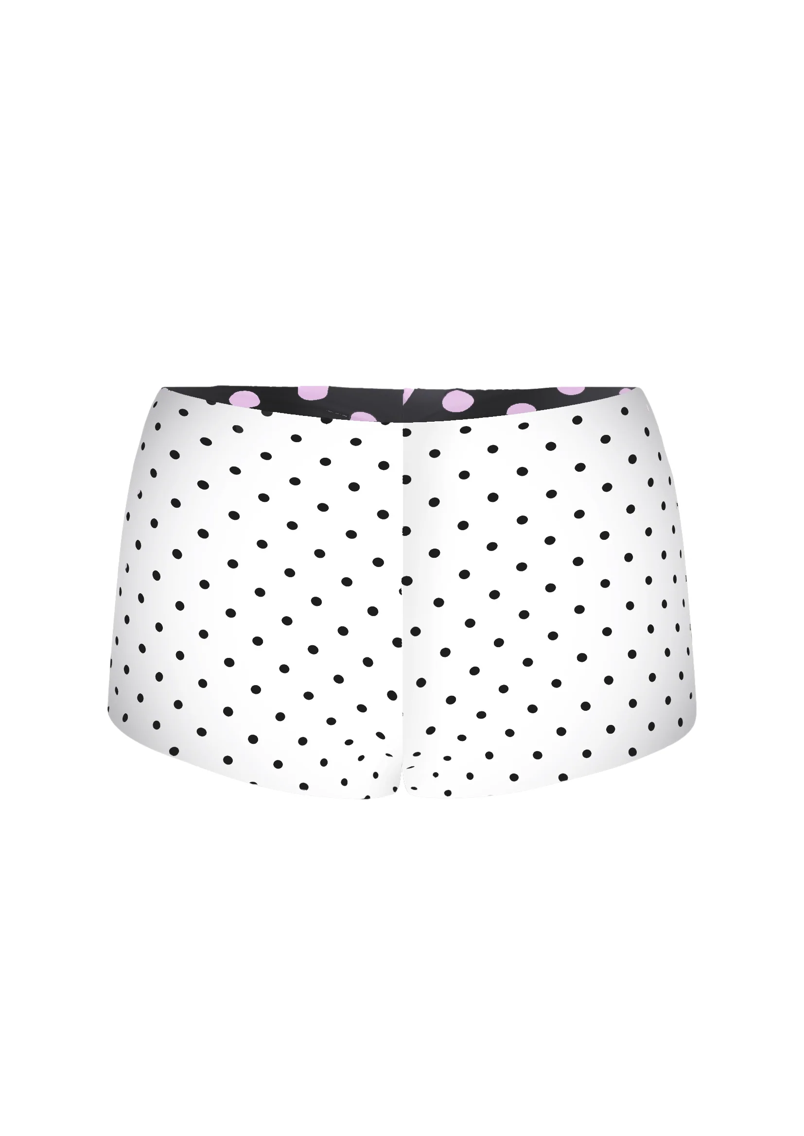 POLKA BOOTY SHORTS IN REVERSE BLACK & WHITE - Image 2