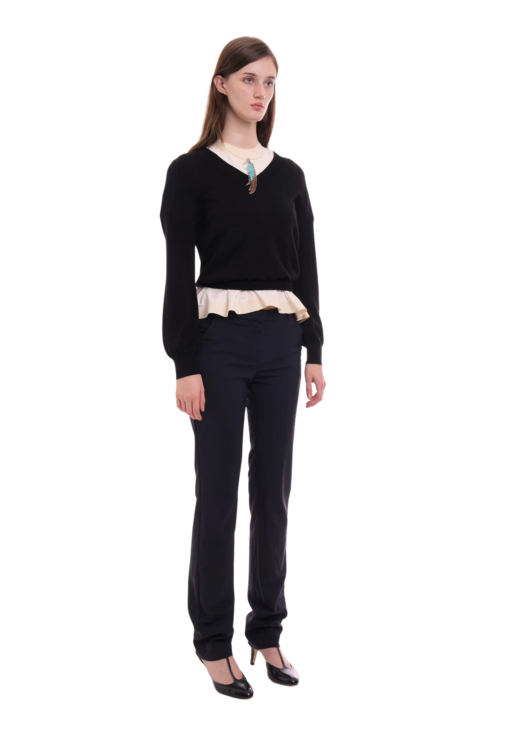 PULL OVER CROP IN BLACK - Image 3