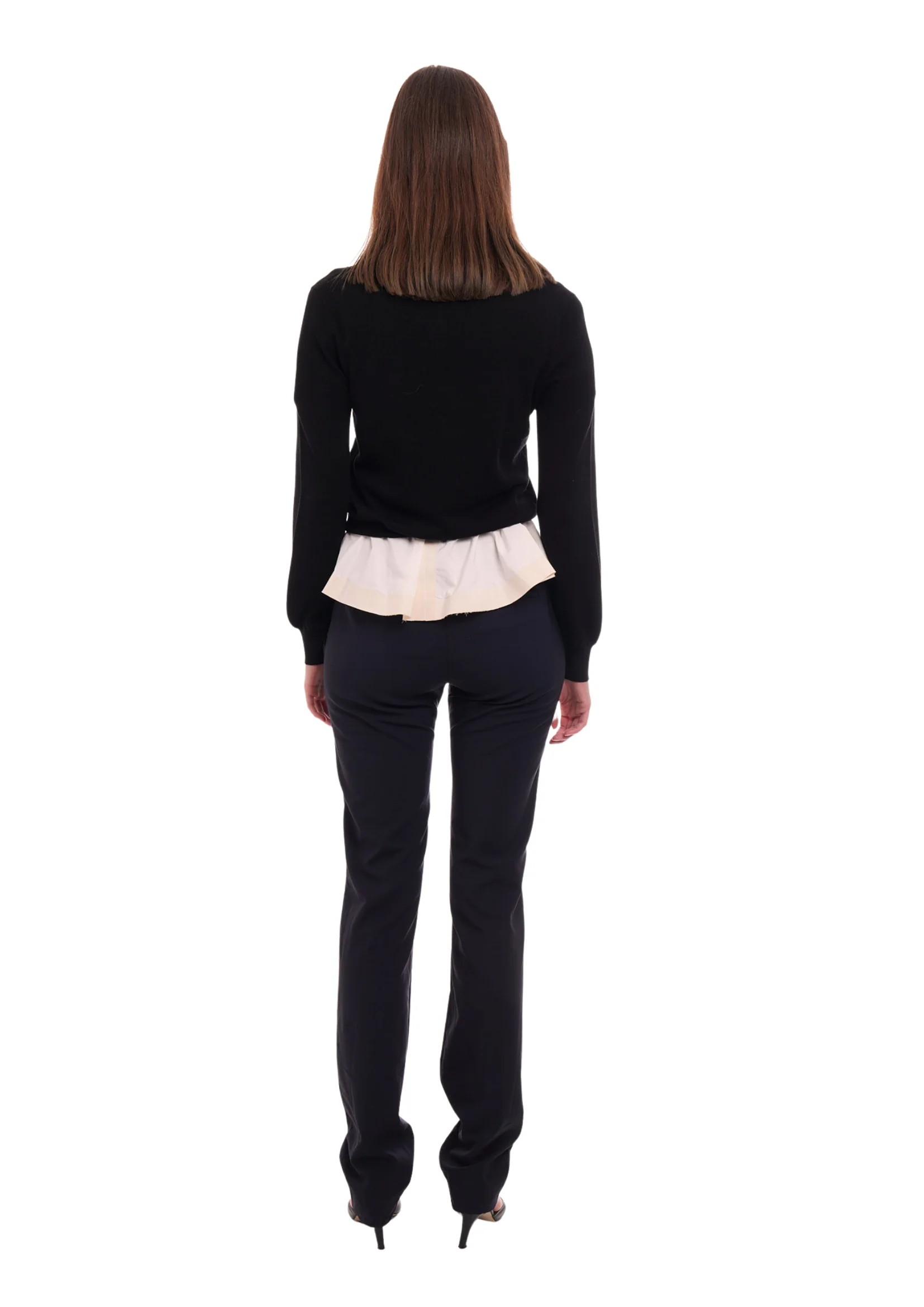 PULL OVER CROP IN BLACK - Image 5