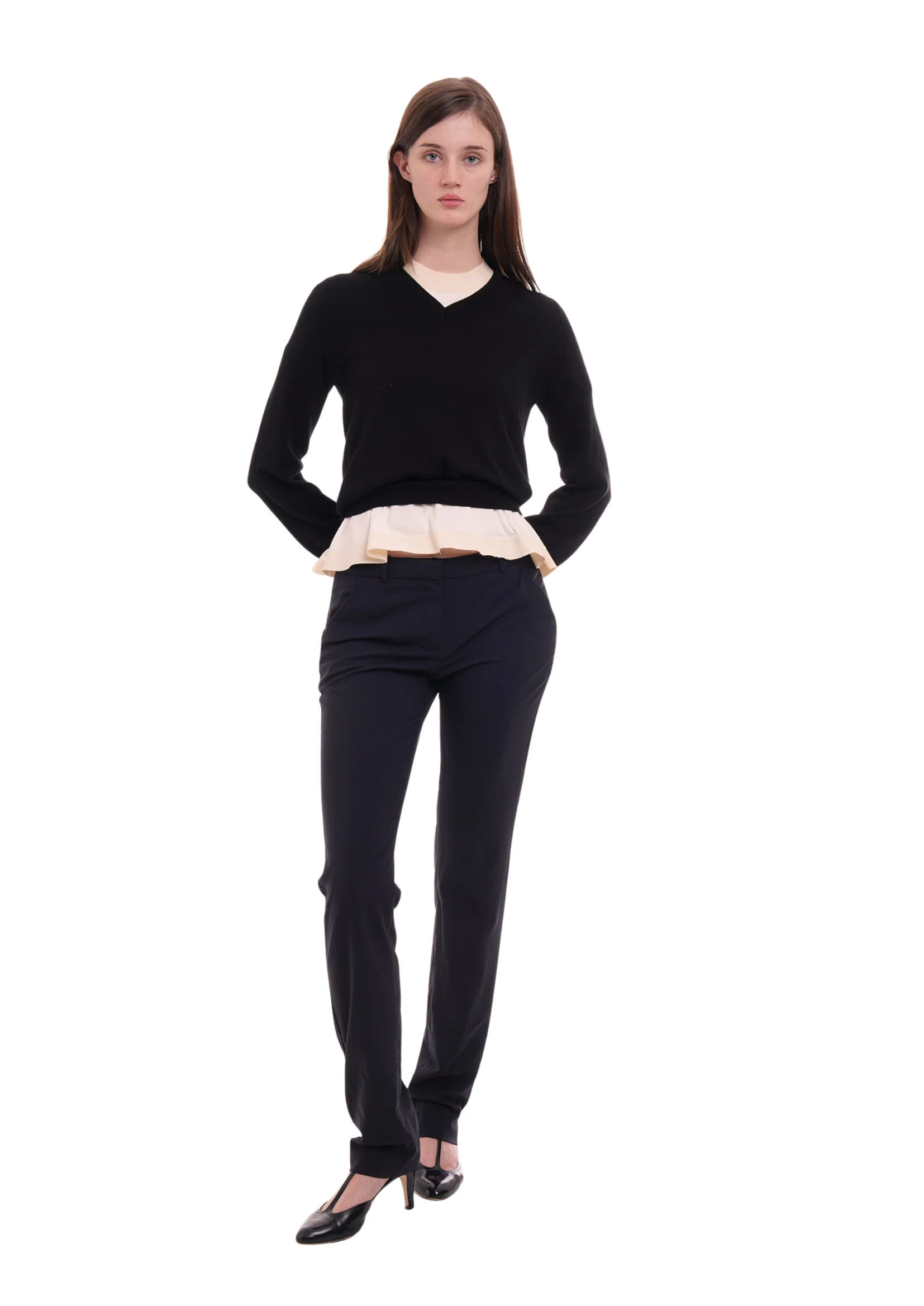 PULL OVER CROP IN BLACK - Image 6