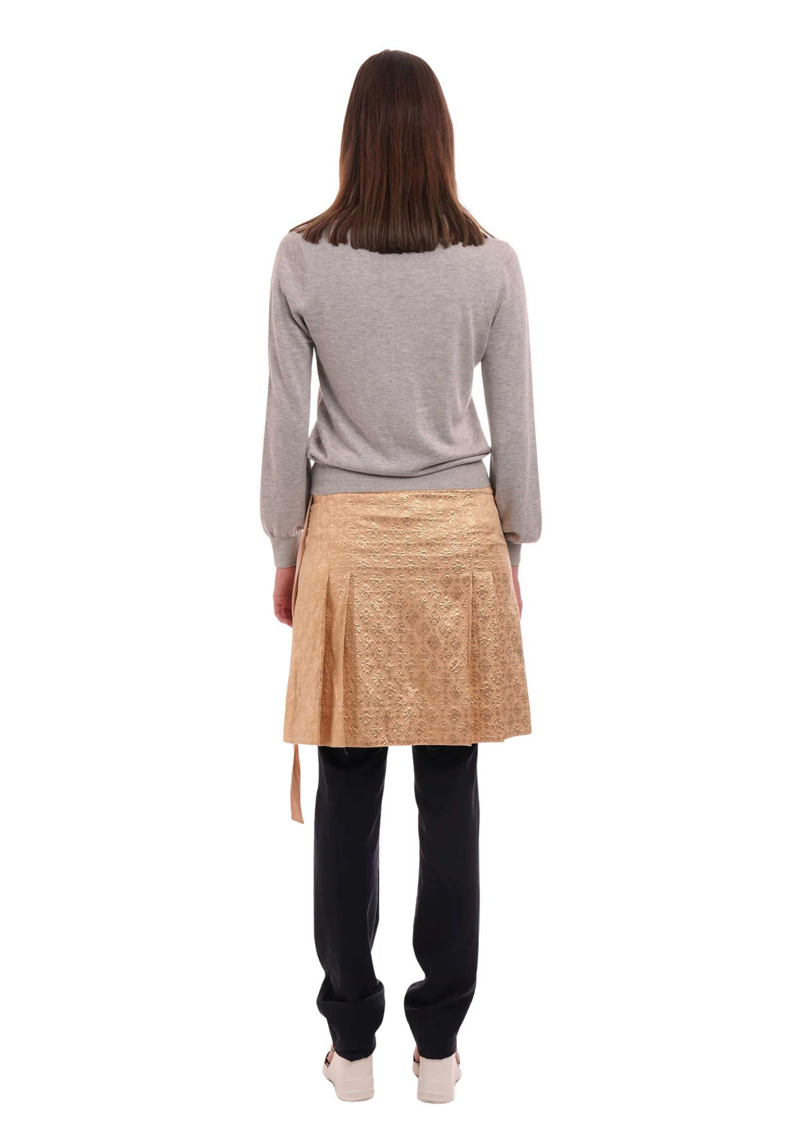 PULL OVER CROP IN GREY MARL - Image 4