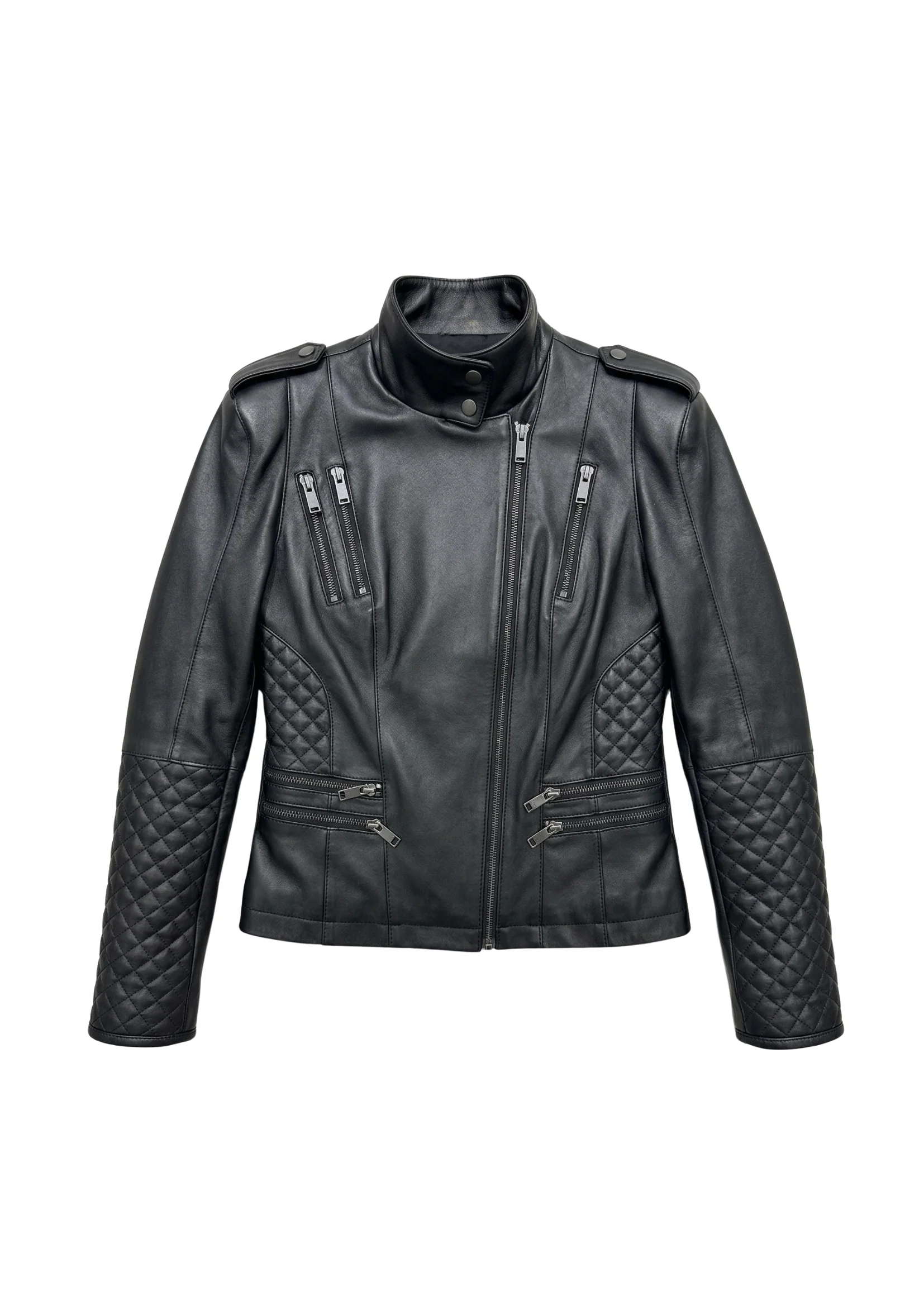 THE MARA LEATHER JACKET IN BLACK - Image 10