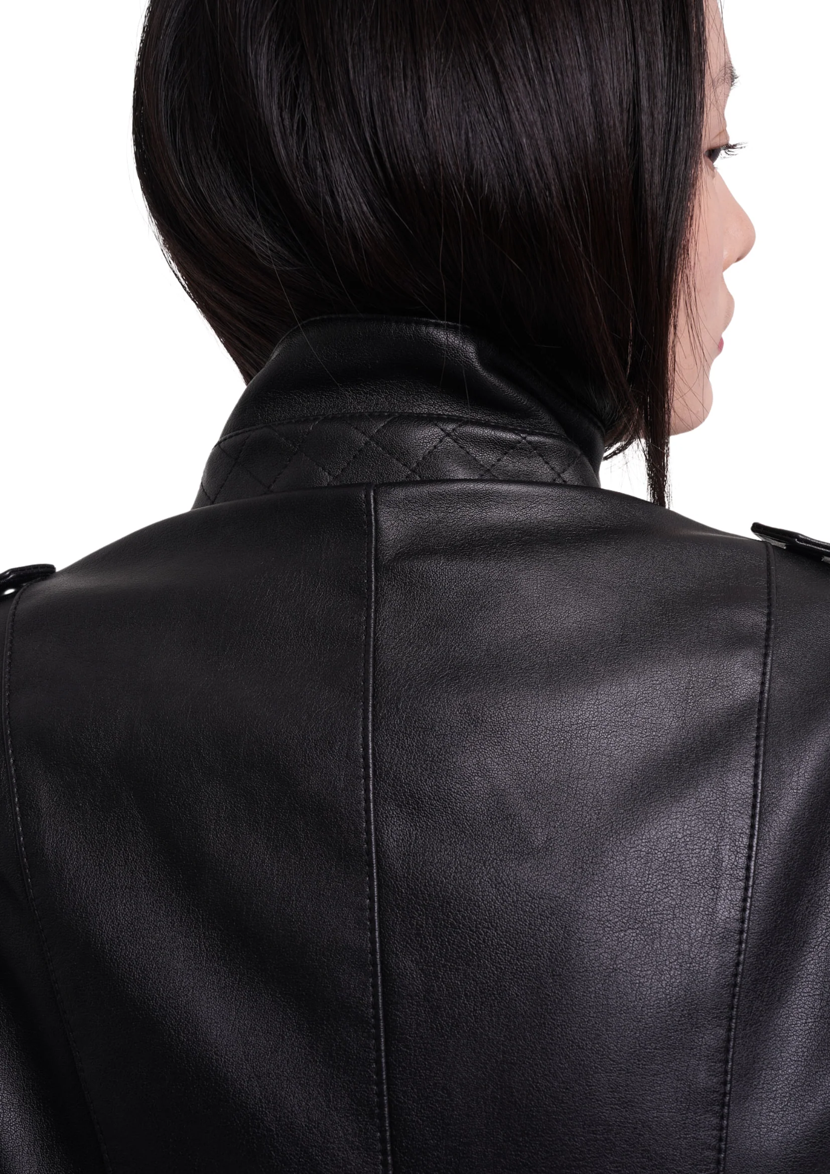 THE MARA LEATHER JACKET IN BLACK - Image 9
