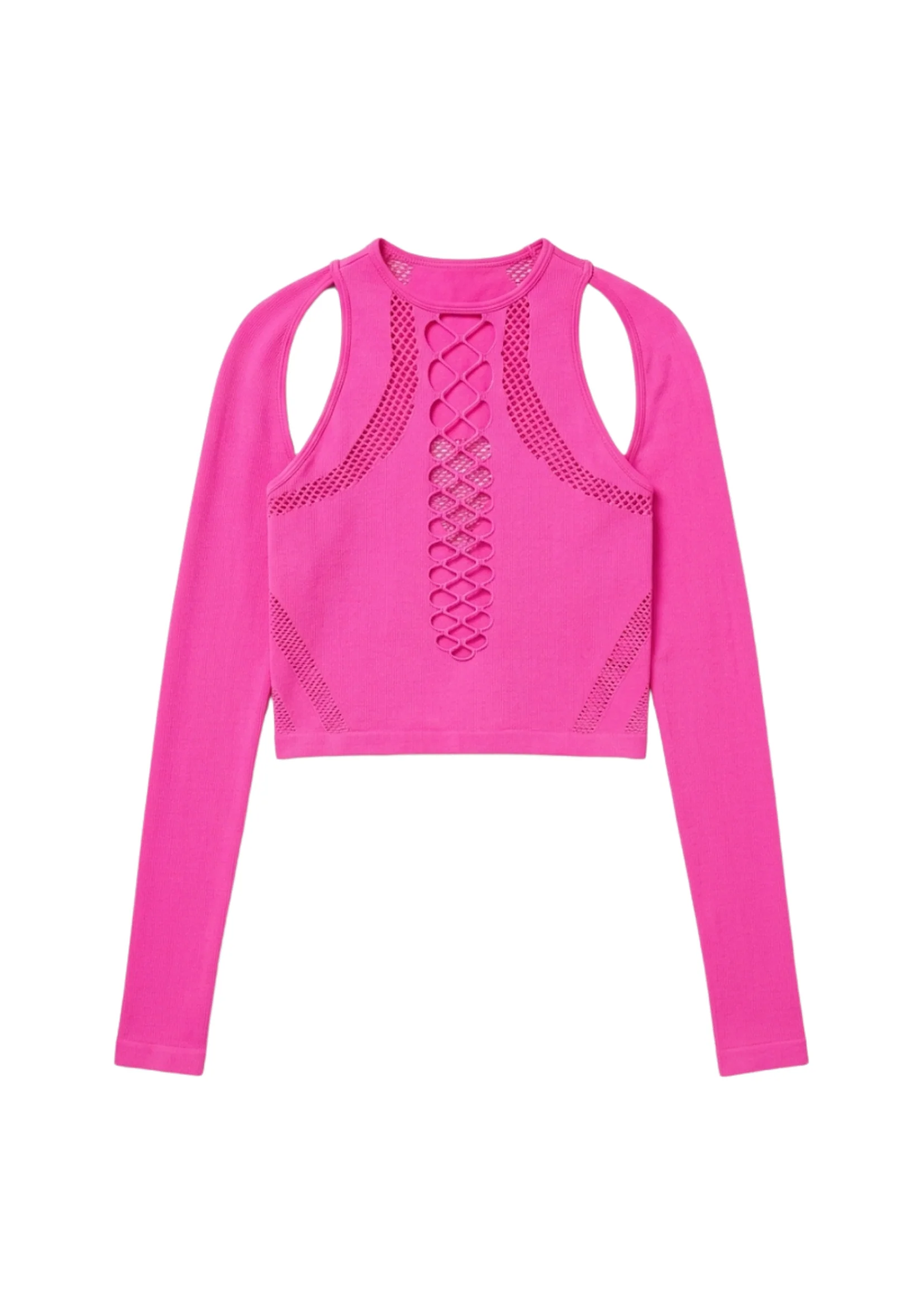 SHAPEWEAR STRETCH TOP & SLEEVES IN PINK - Image 4