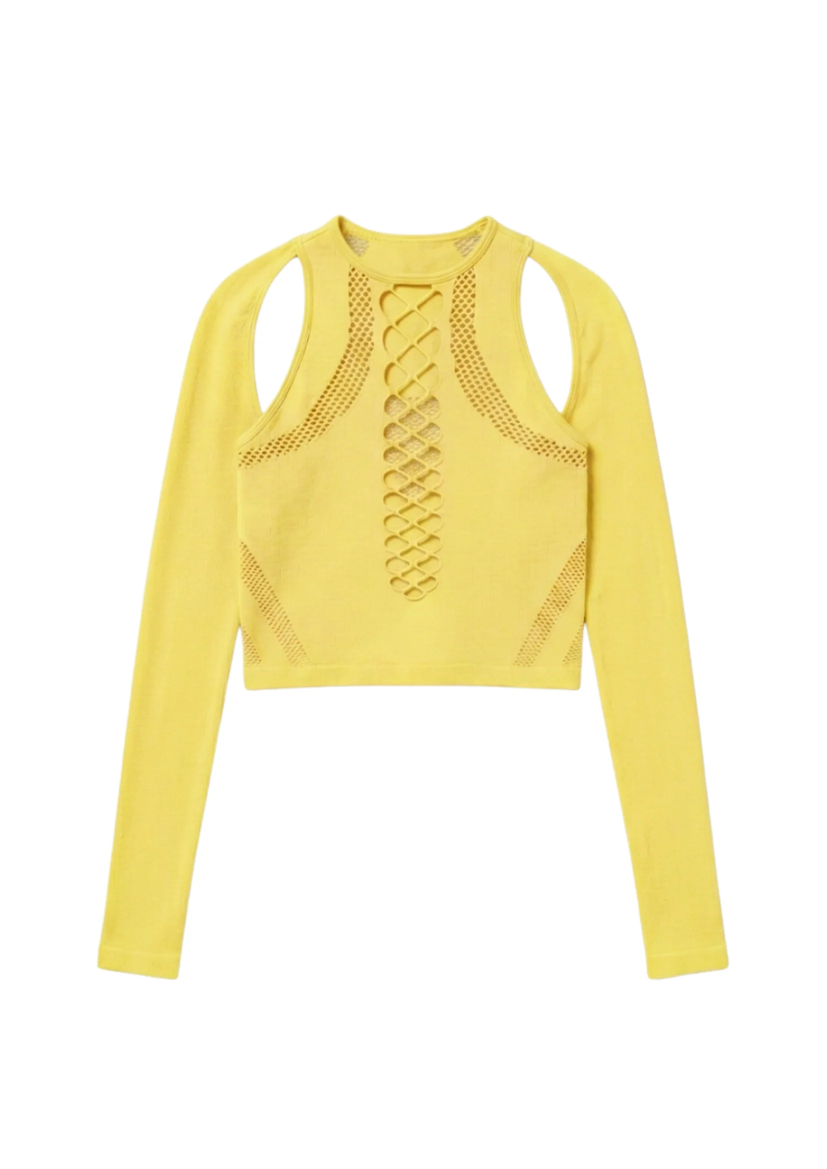 SHAPEWEAR STRETCH TOP & SLEEVES IN YELLOW - Image 7