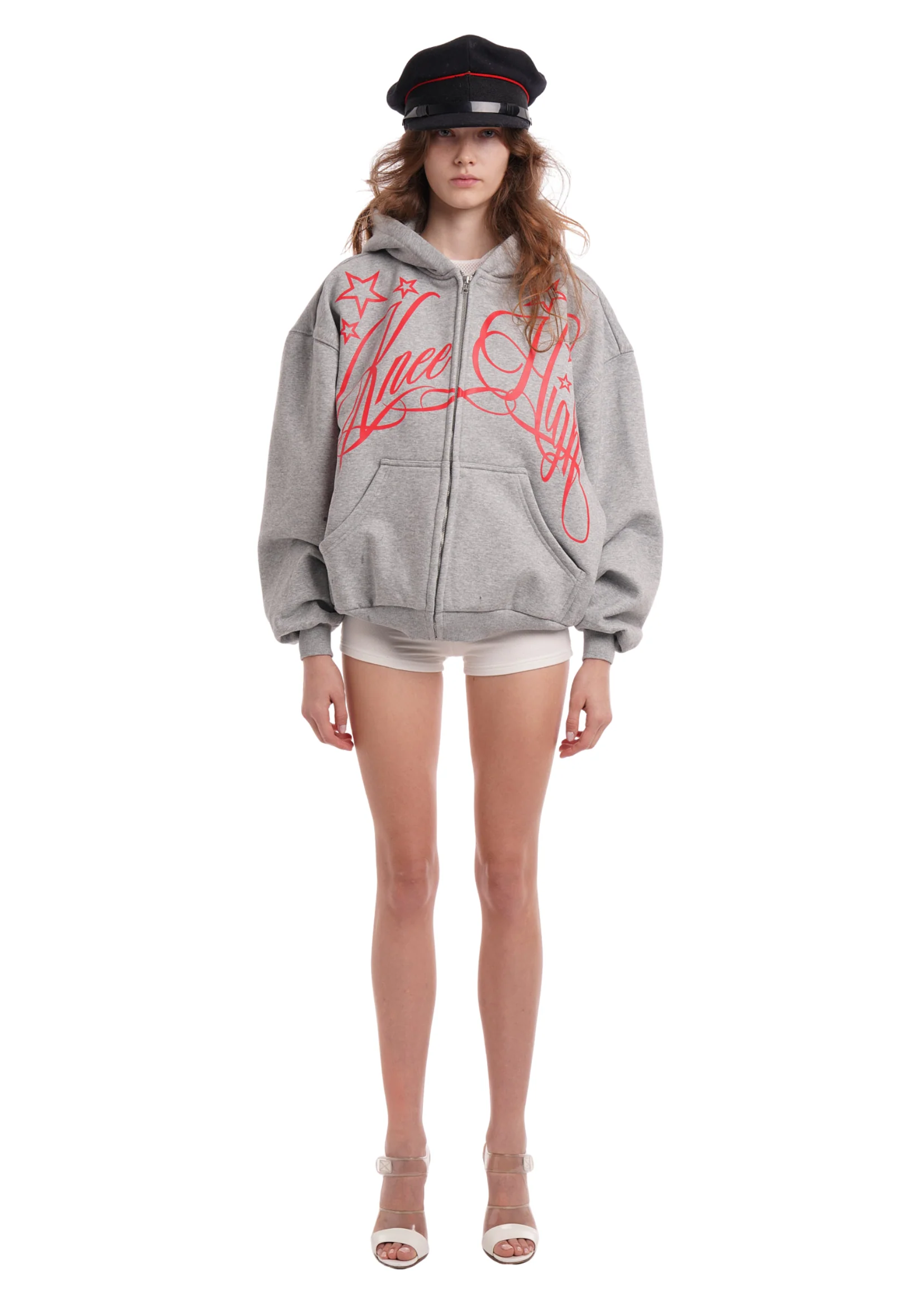 STARDOM HOODIE IN GREY MARL - Image 5