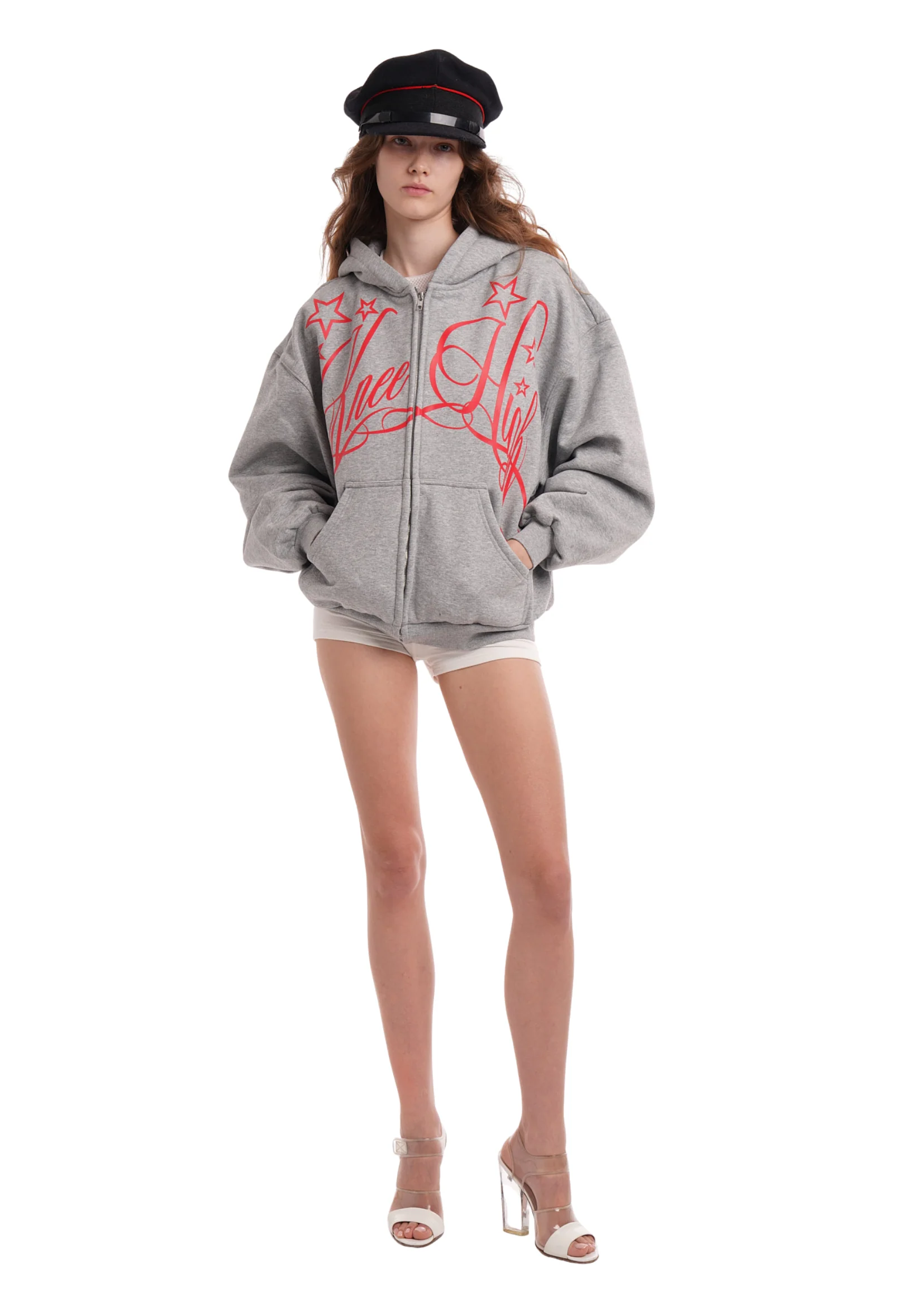 STARDOM HOODIE IN GREY MARL - Image 8
