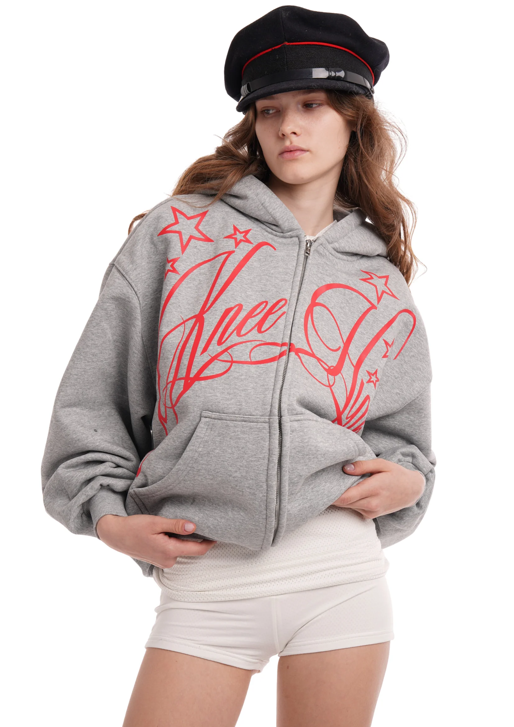 STARDOM HOODIE IN GREY MARL - Image 9