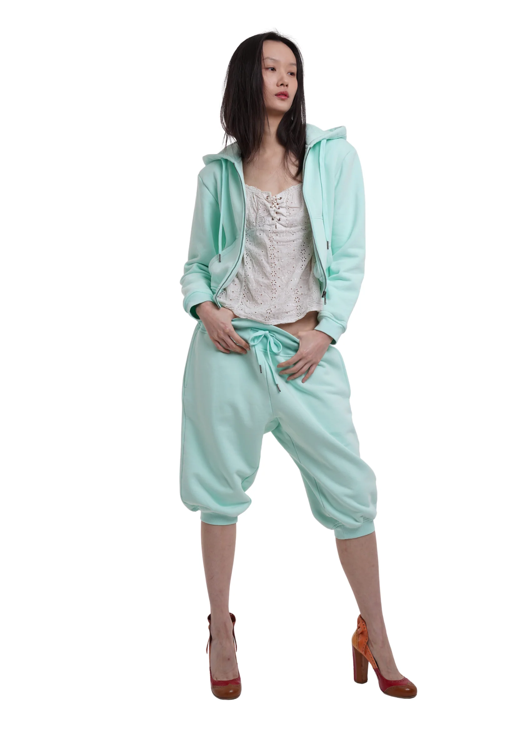 SWEATS SET CAPRIS IN ICE - Image 4