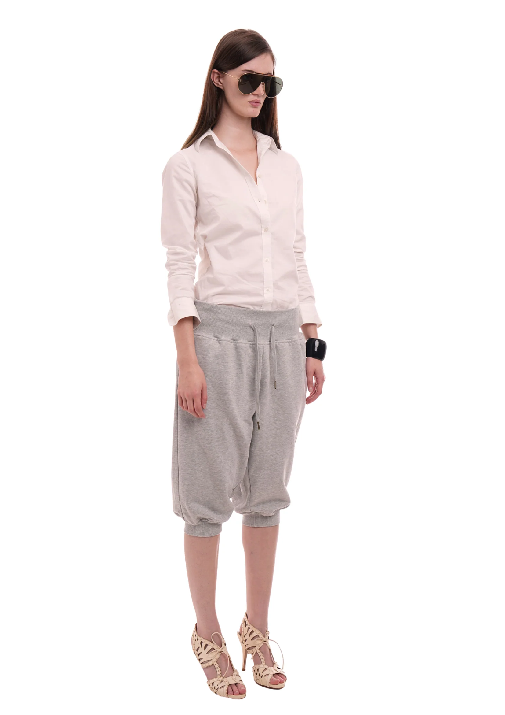 SWEATS SET CAPRIS IN GREY MARL - Image 2