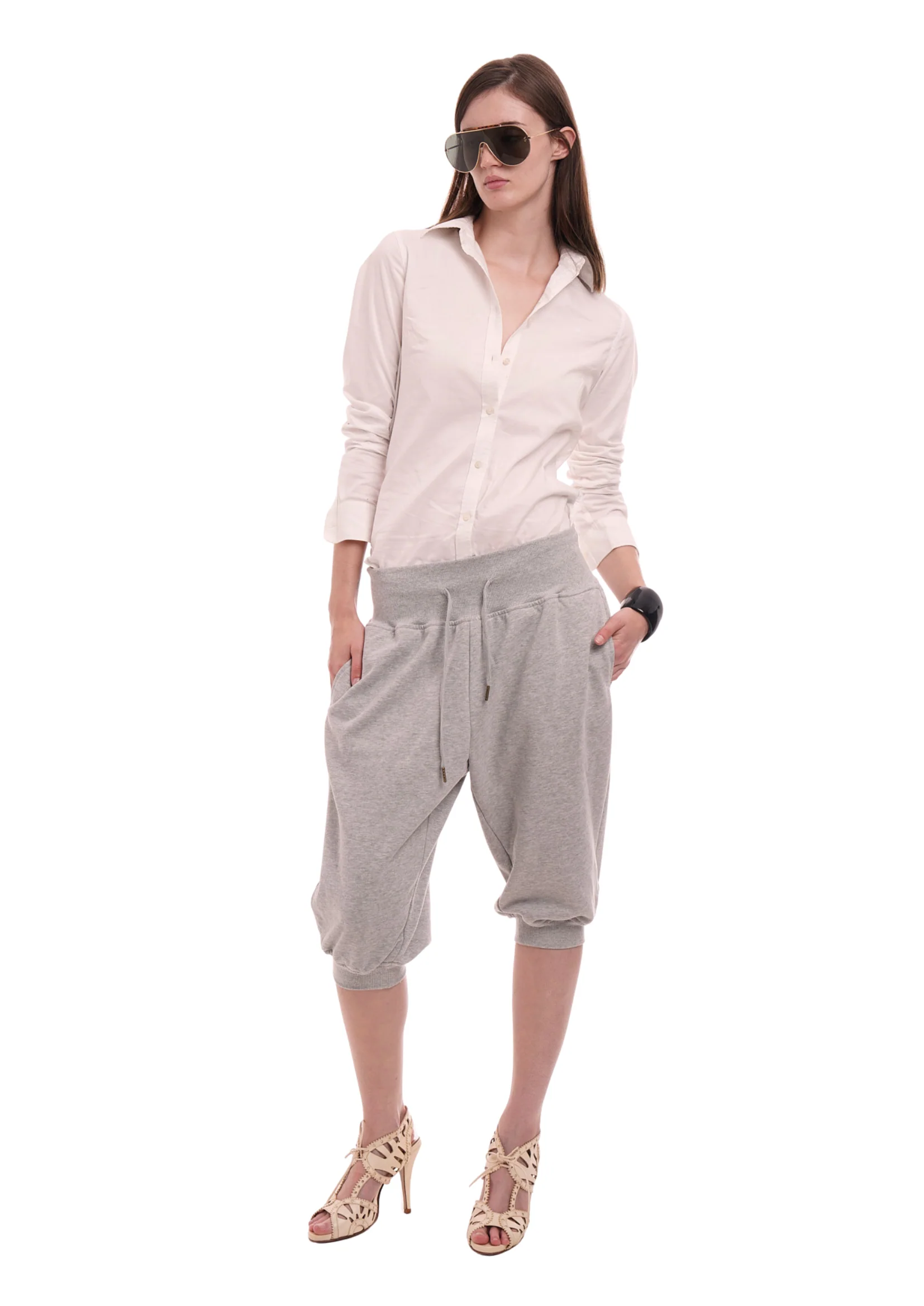 SWEATS SET CAPRIS IN GREY MARL - Image 5