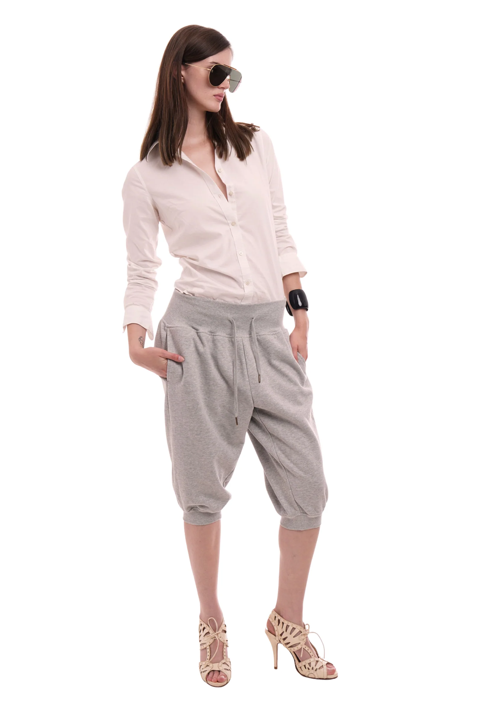 SWEATS SET CAPRIS IN GREY MARL - Image 6