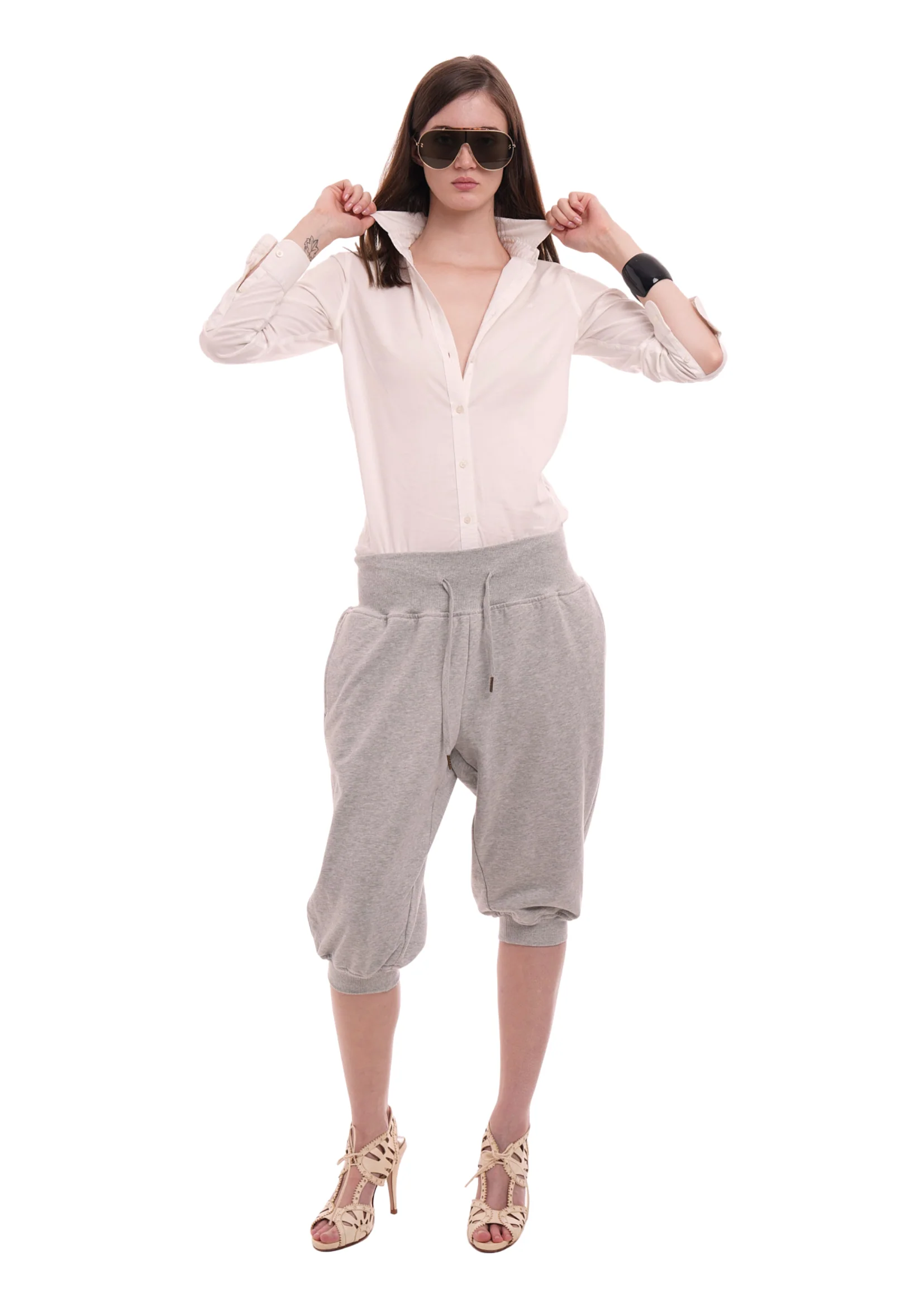 SWEATS SET CAPRIS IN GREY MARL - Image 8