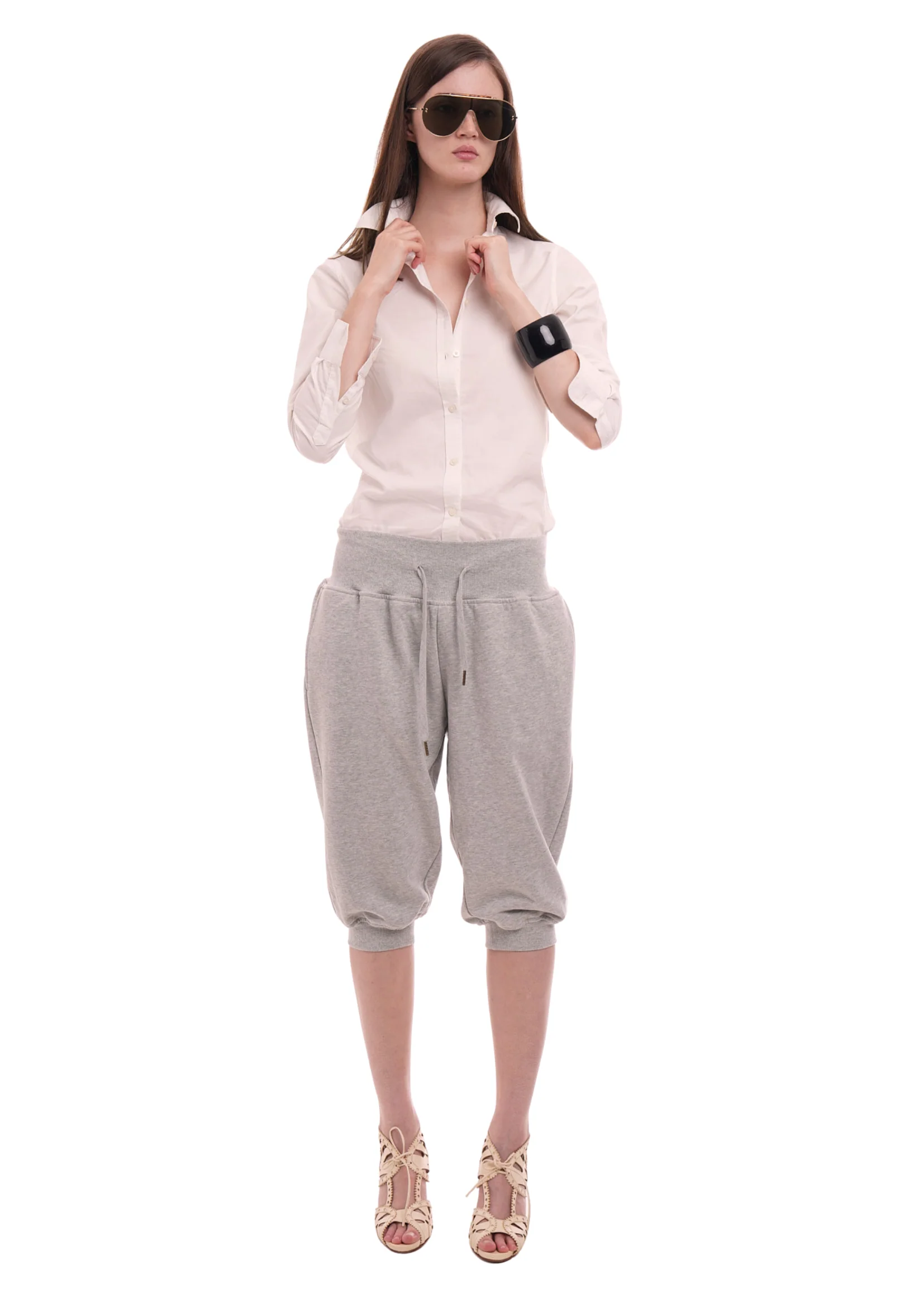 SWEATS SET CAPRIS IN GREY MARL - Image 9